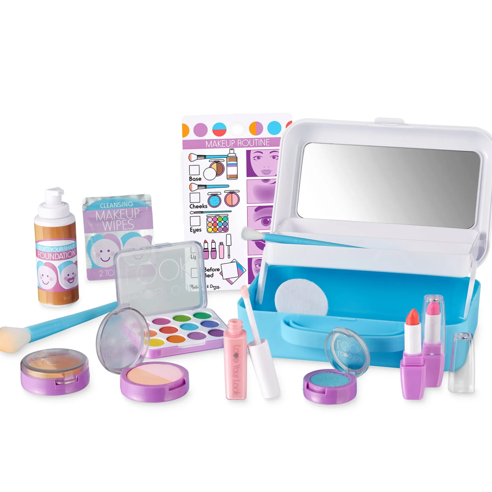 Melissa & Doug 16-Piece Love Your Look Pretend Makeup Kit