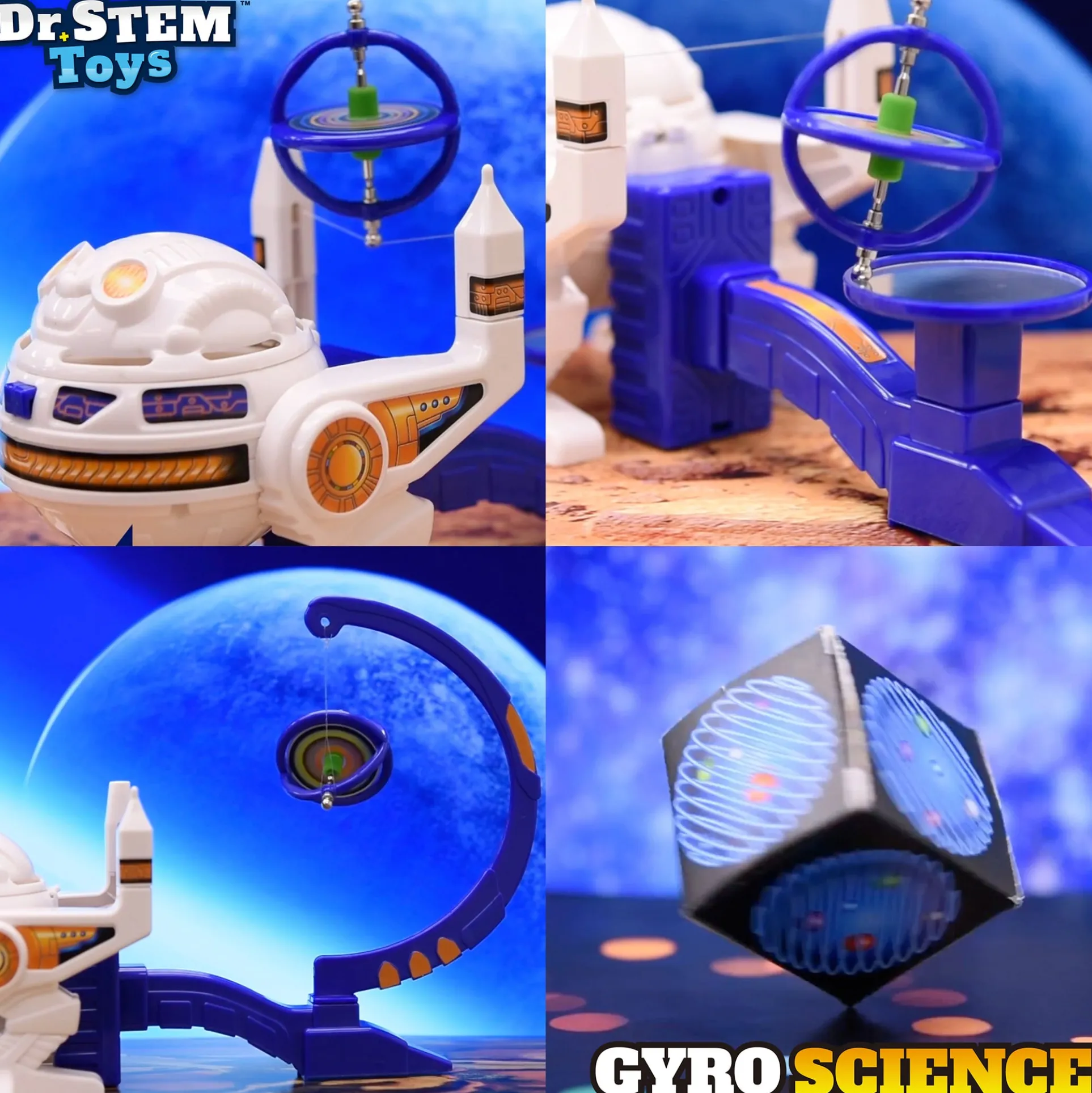 Dr. STEM Gyro Science 40-Piece Kit - Gyroscope Stunts & Auto Spin for Kids 8+