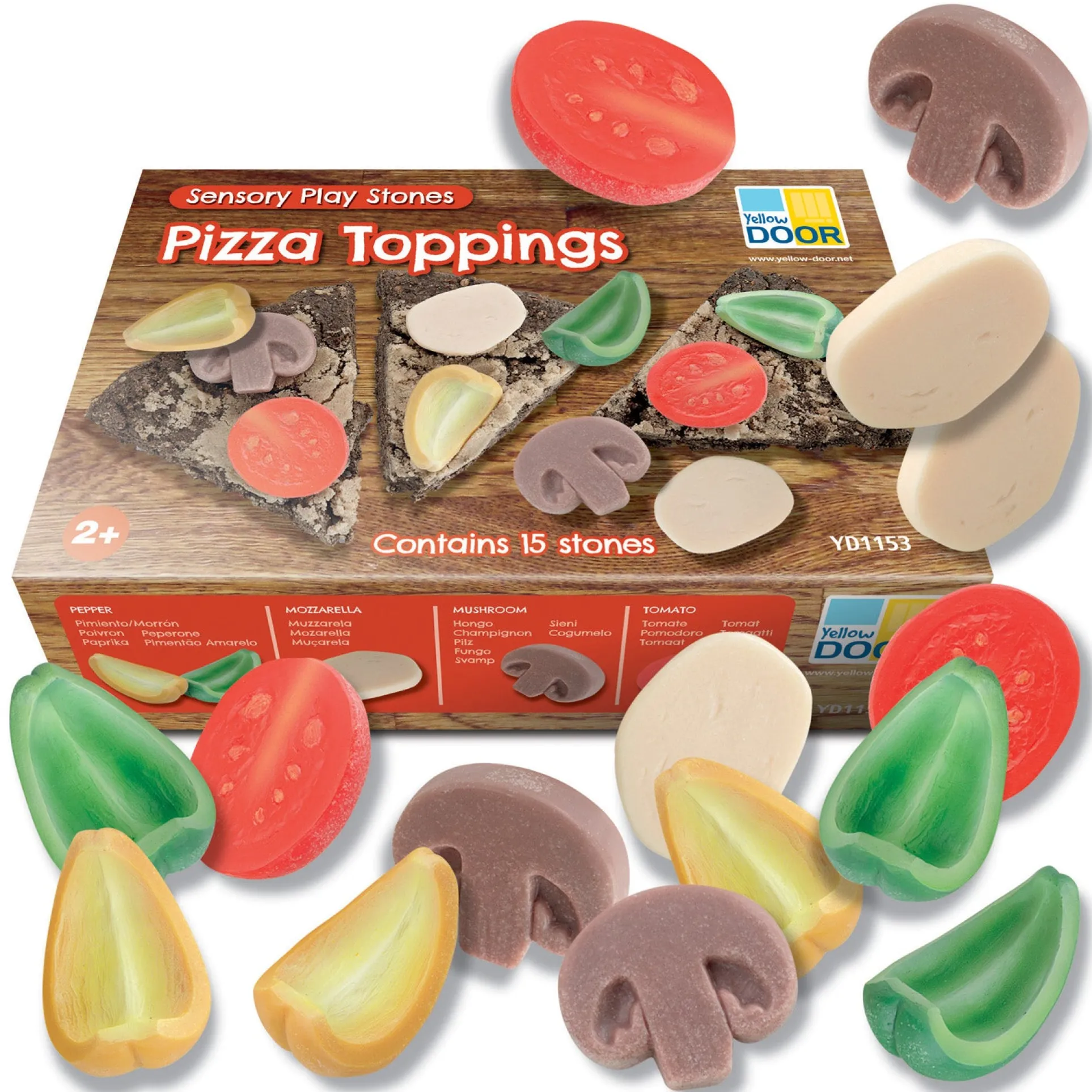 Yellow Door Playful Pizza Sensory Play Stones