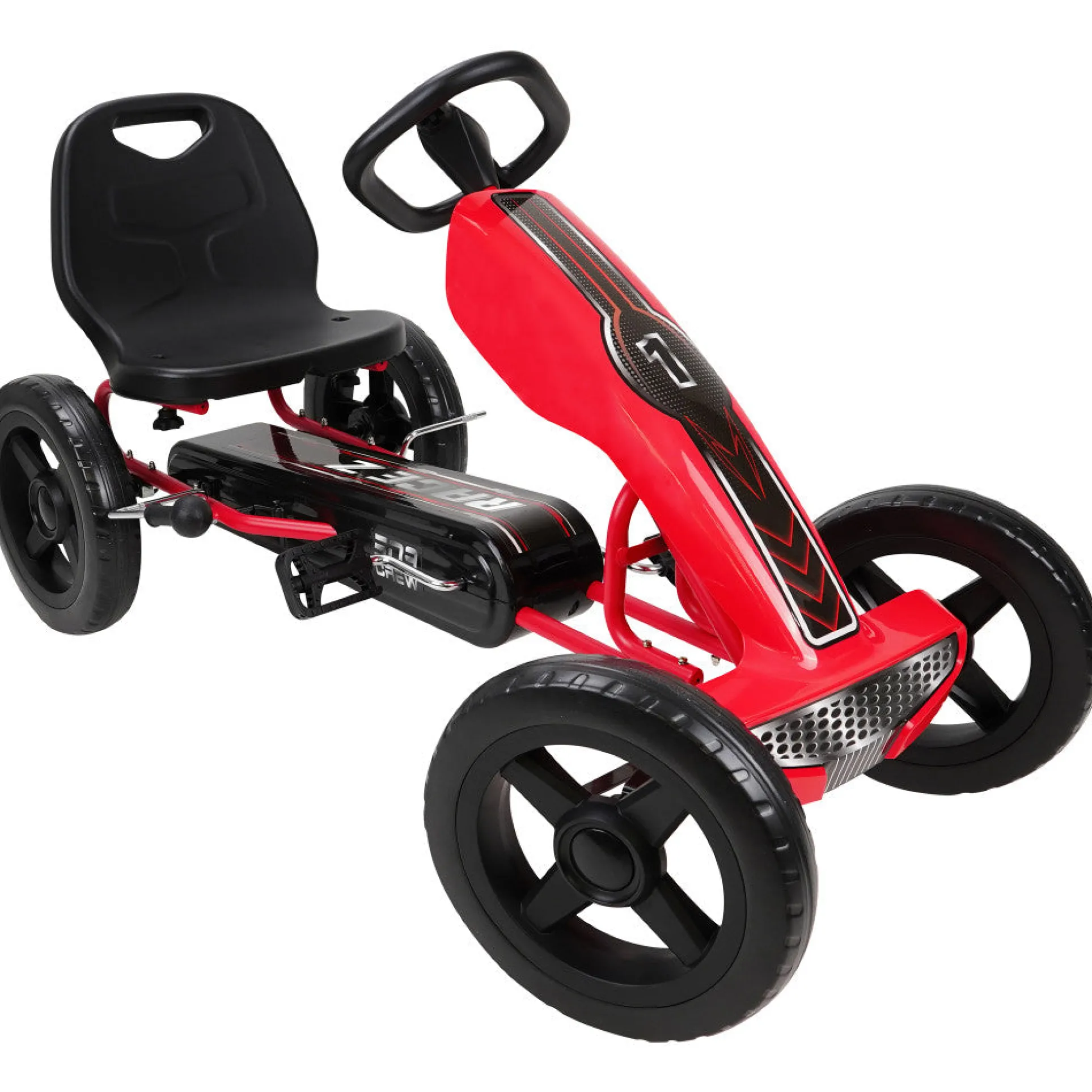 Race Z Pedal Go Kart - Red - Adjustable Seat - Sporty Design