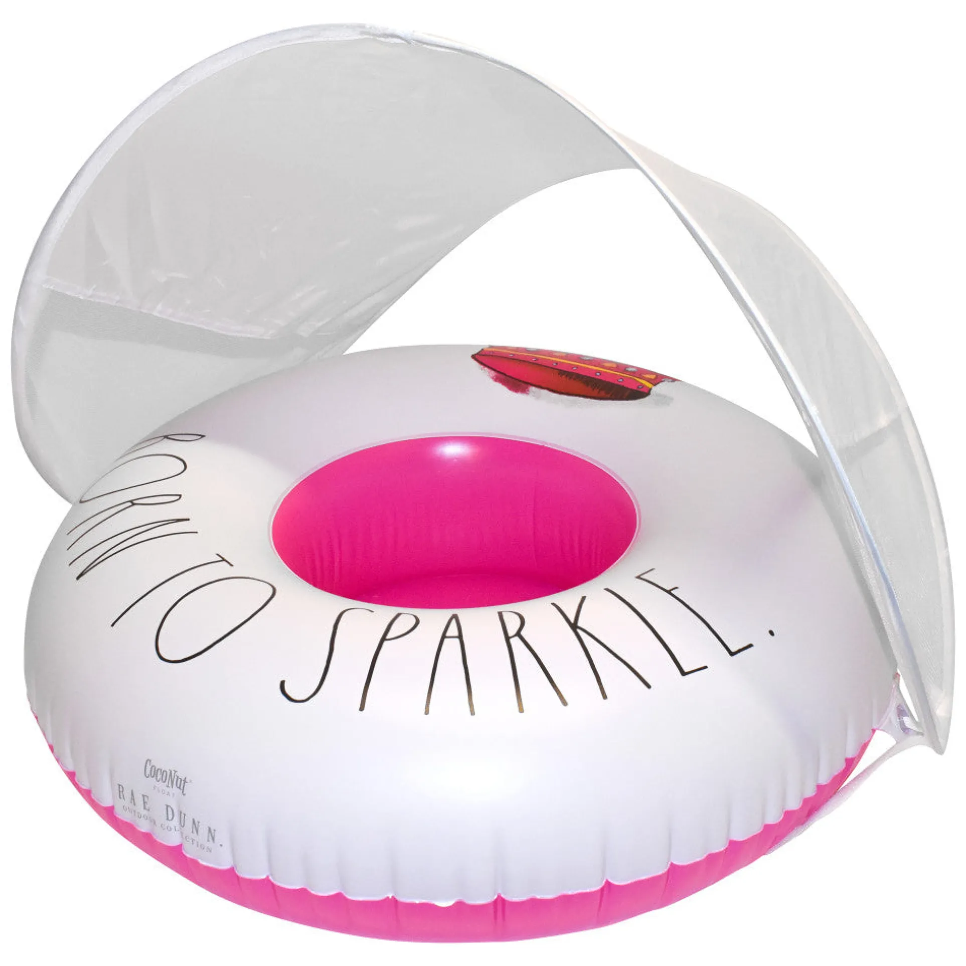 Rae Dunn 27" Born to Sparkle Inflatable Toddler Float with Canopy by CoCoNut