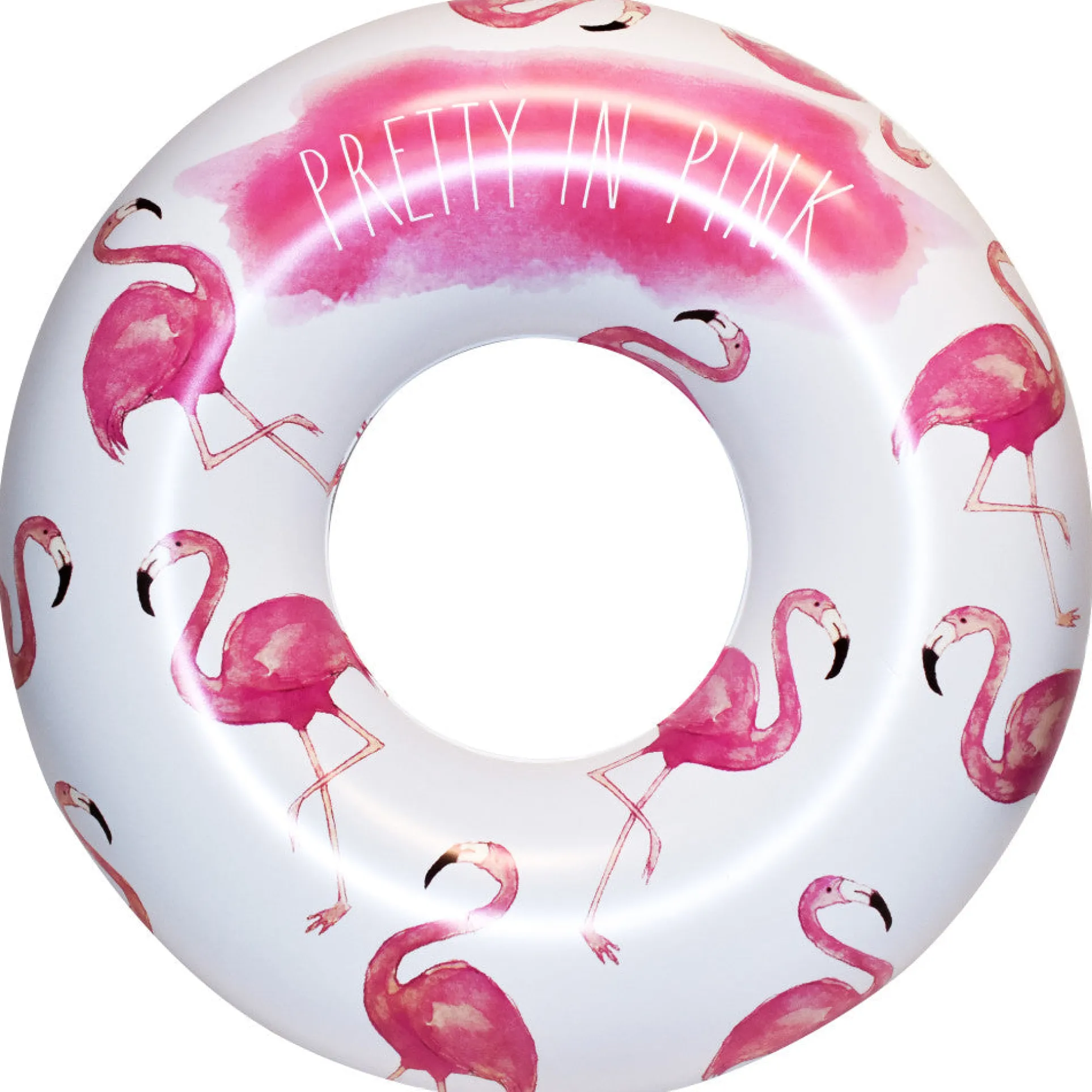 Rae Dunn Jumbo 48" Flamingo Ring Float - Durable Inflatable Pool Tube