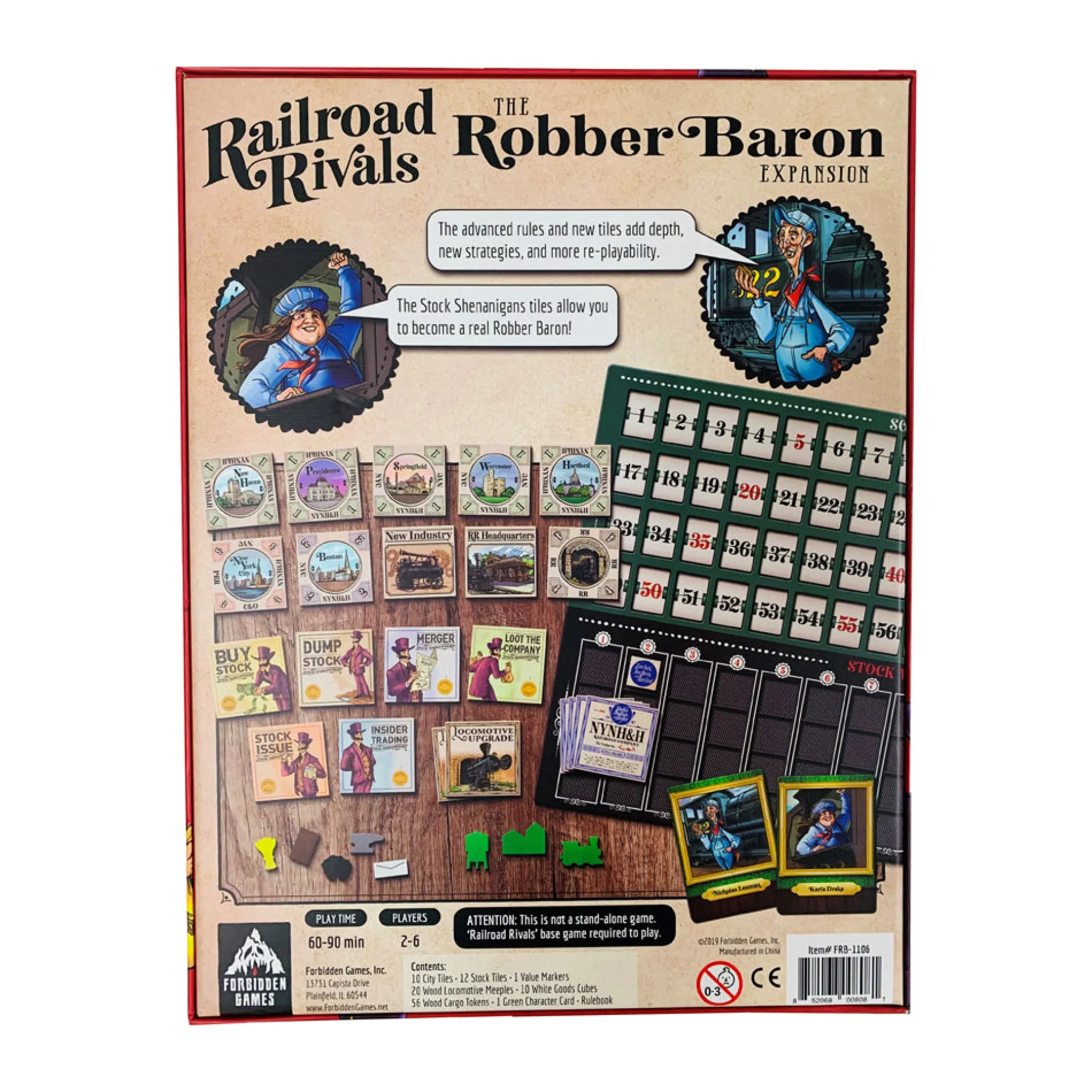 Railroad Rivals Robber Baron Expansion Board Game
