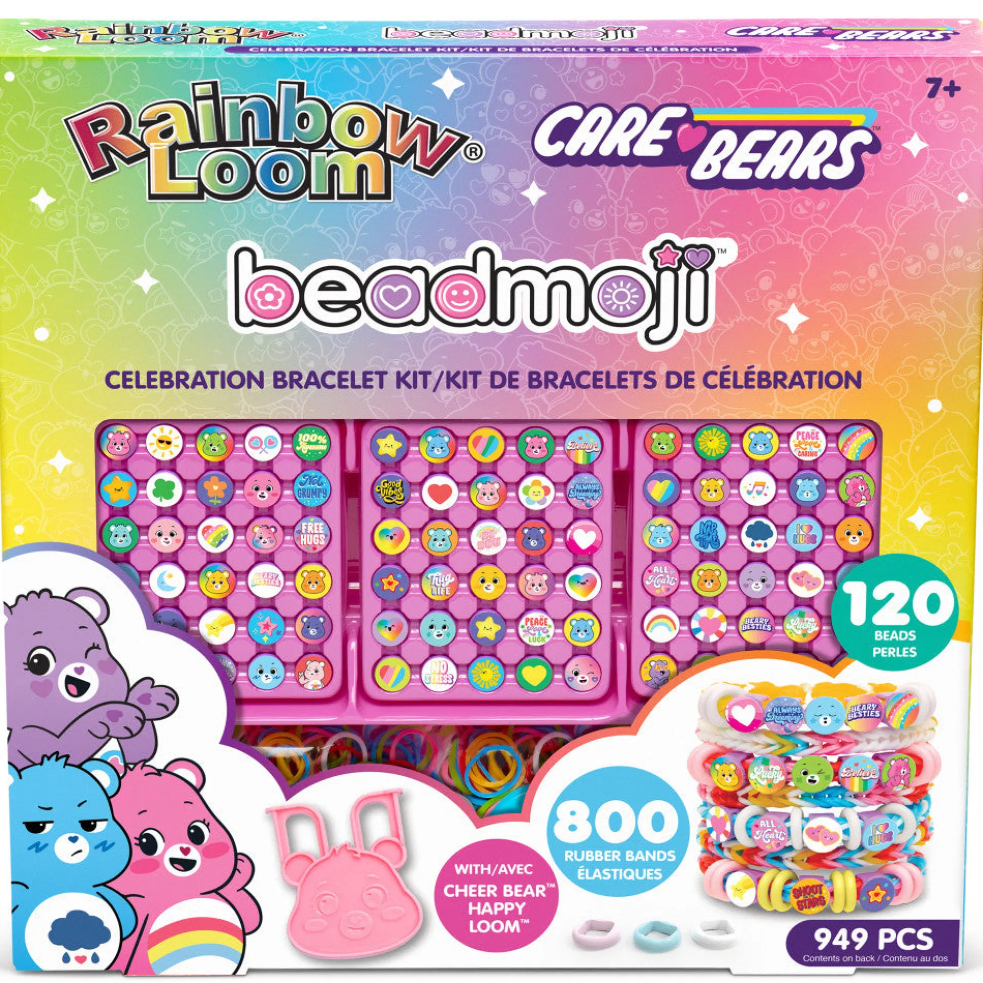 Rainbow Loom Beadmoji Care Bears Celebration Bracelet Kit - Kids Craft Set