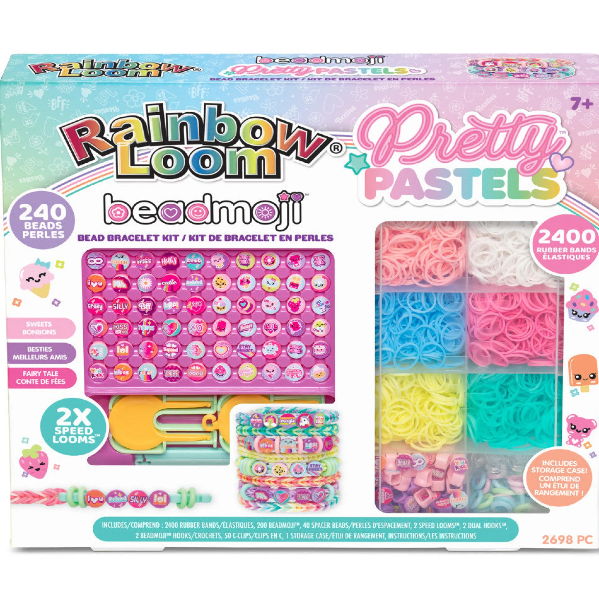 Rainbow Loom Beadmoji Pretty Pastels Bracelet Kit - Kids Ages 7+