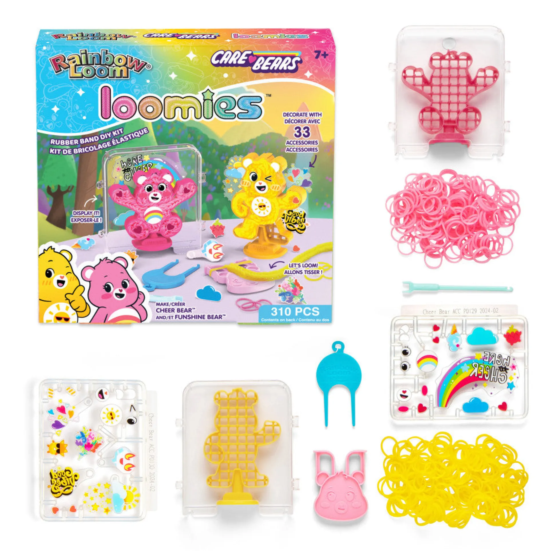 Rainbow Loom Care Bears Loomies Kit - Cheer Bear & Funshine Bear, Ages 7+