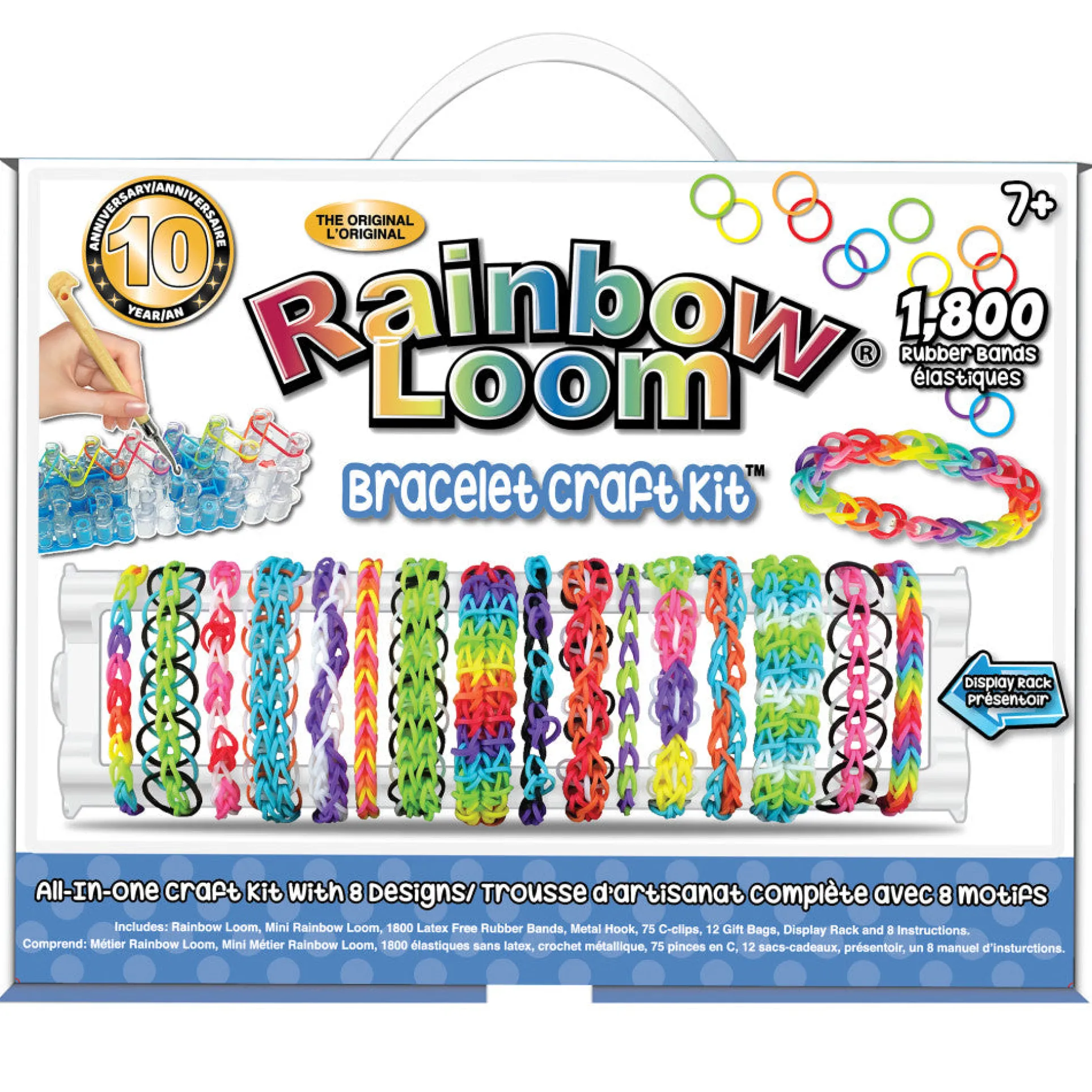 Rainbow Loom Creative Bracelet Making Kit with 1800 Latex-Free Bands