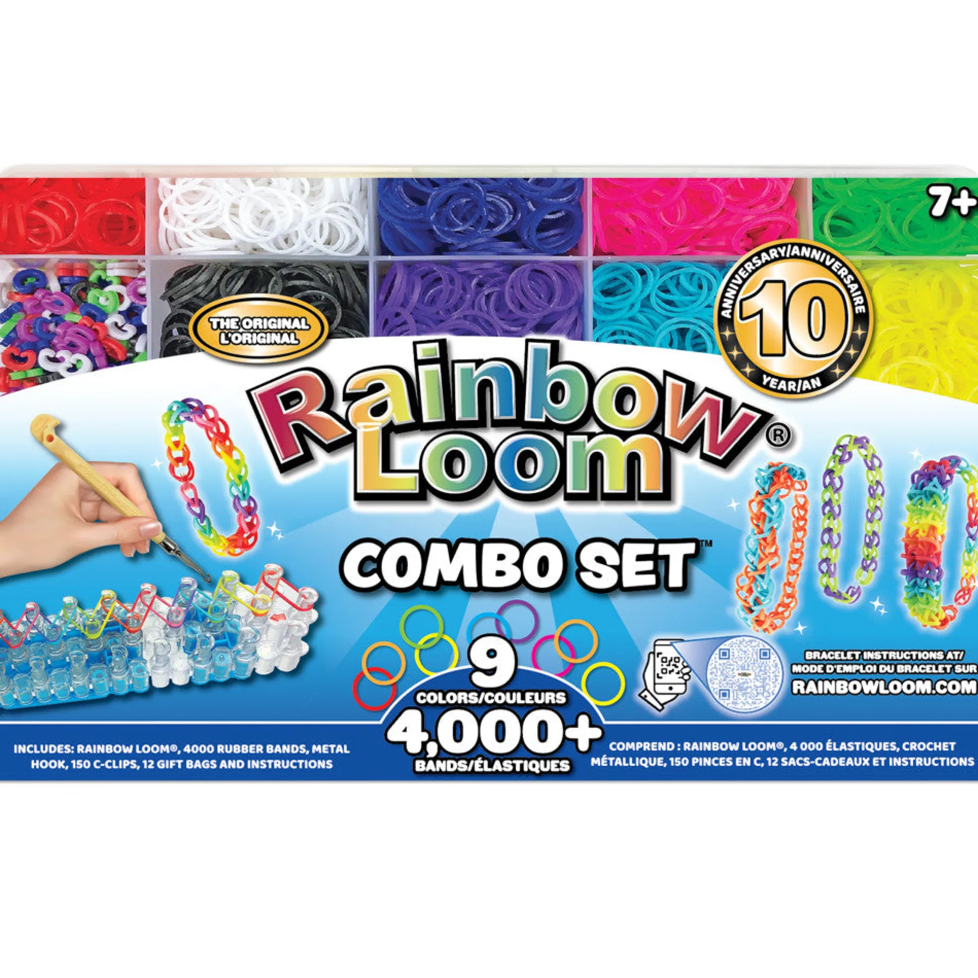 Rainbow Loom Ultimate Bracelet Crafting Kit with Metal Hook and Loom