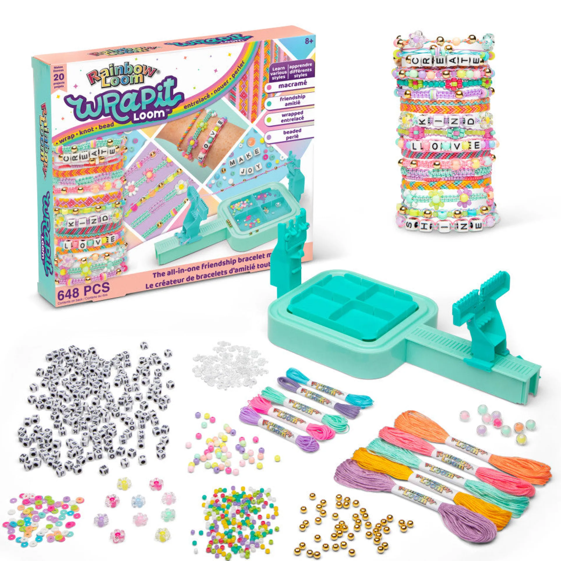 Rainbow Loom Wrapit Loom DIY Friendship Bracelet Maker Kit - Multicolor