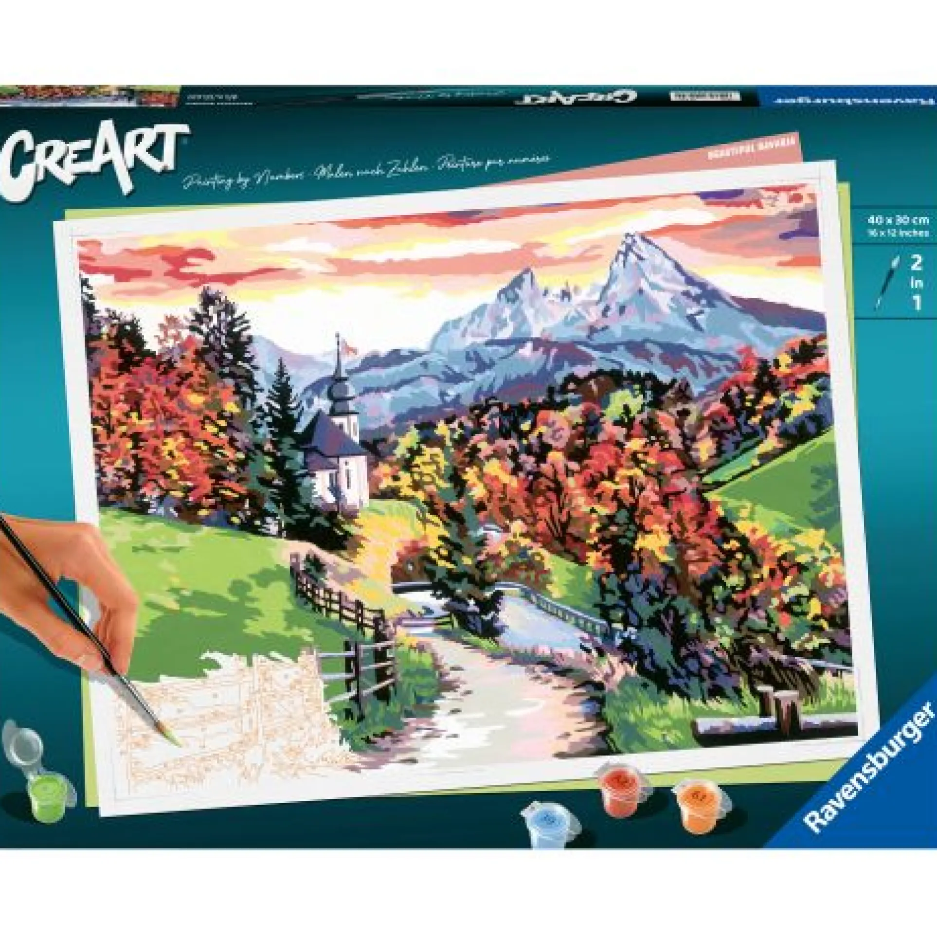 Ravensburger Beautiful Bavaria Paint-by-Number Kit - Vibrant Autumn