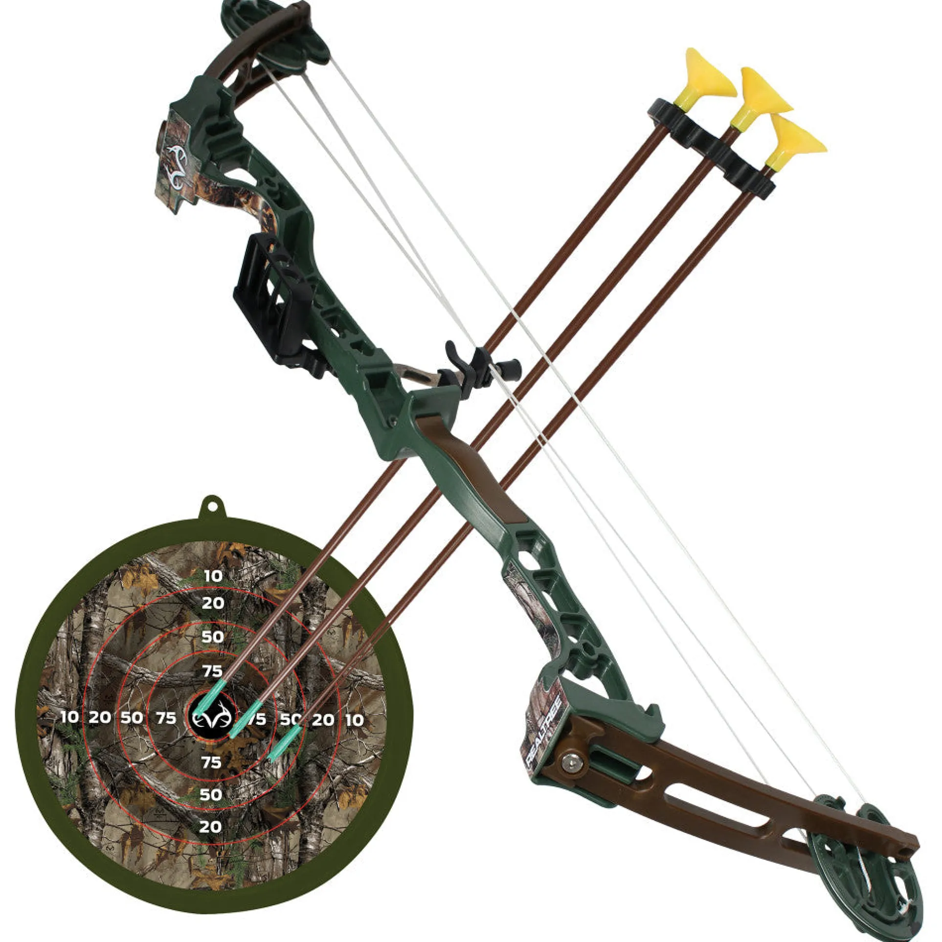 RealTree Adventure Kids' Toy Compound Bow Set - 30" Camo with Suction Arrows