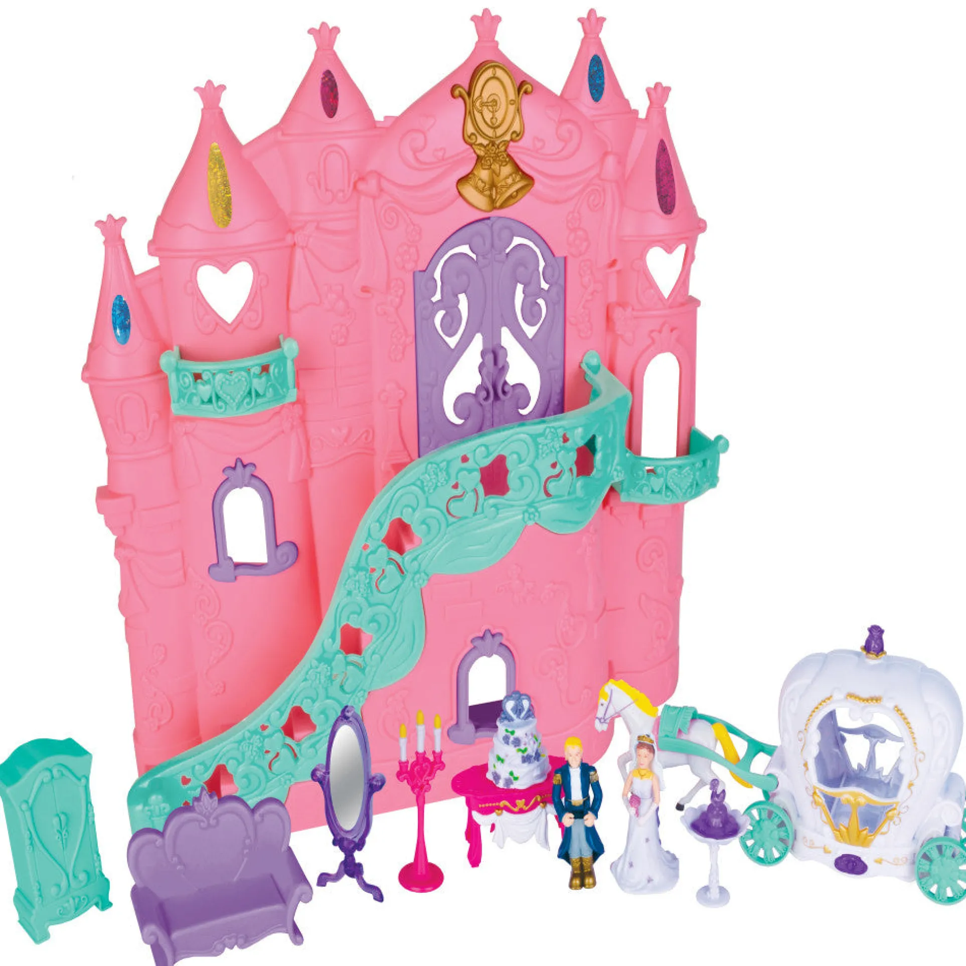 Redbox Princess Sapphire Wedding Palace Playset with Light-Up Carriage
