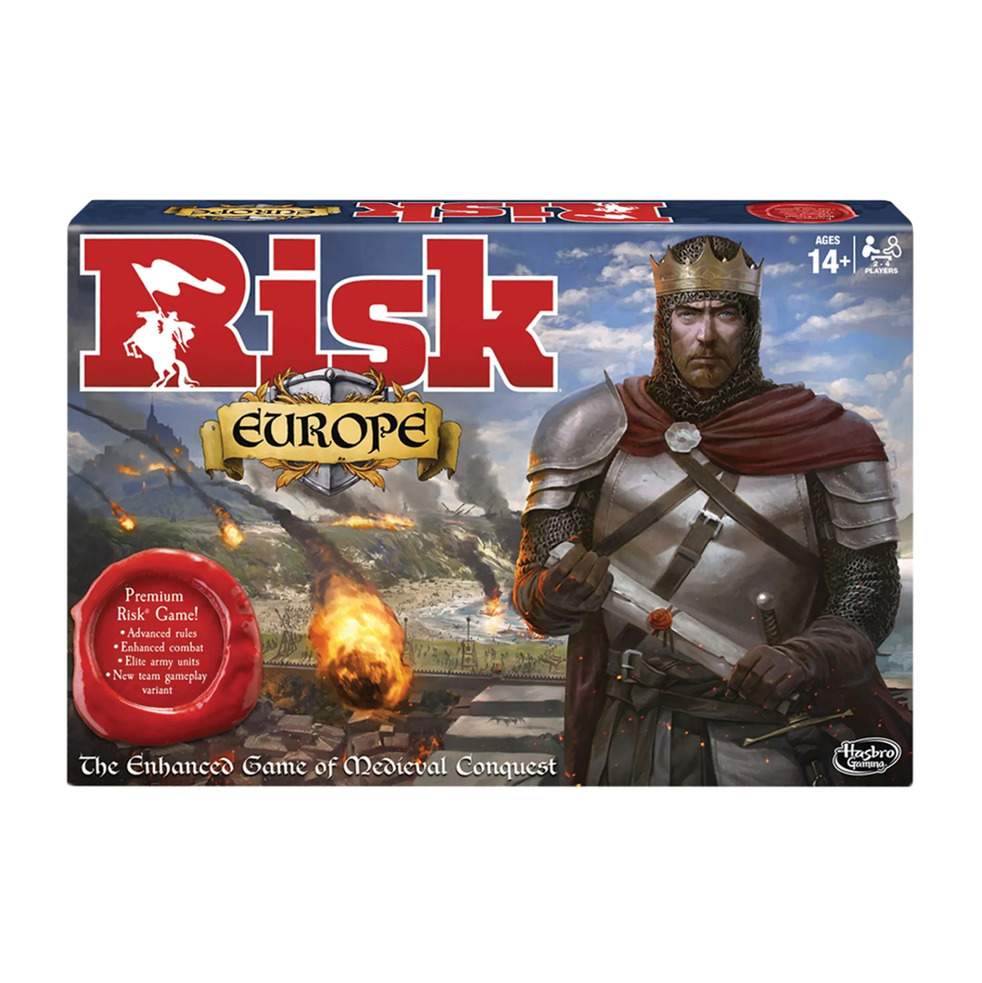 Risk Europe Medieval Conquest Strategy Board Game