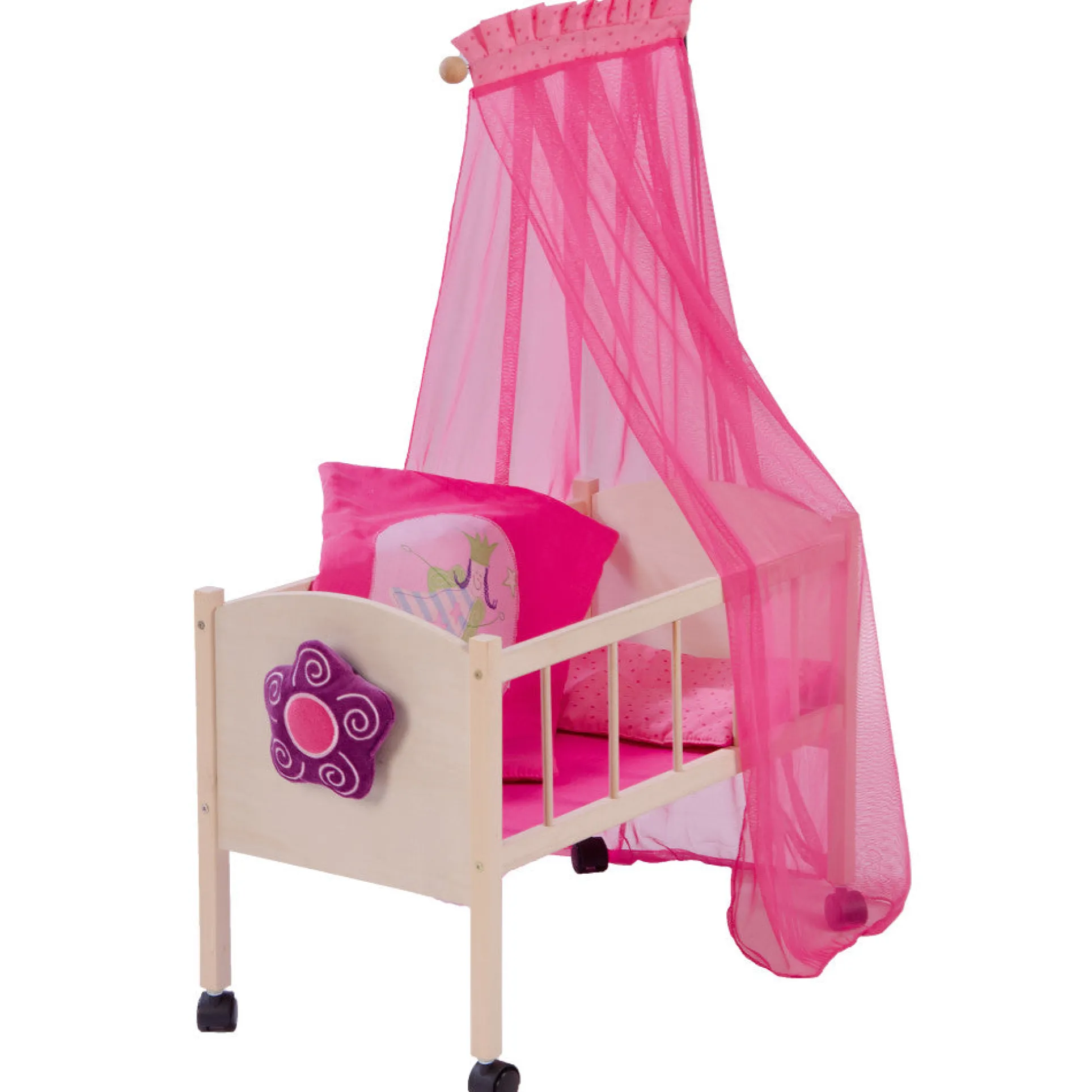 Roba Happy Fee Doll Canopy Bed - Pink
