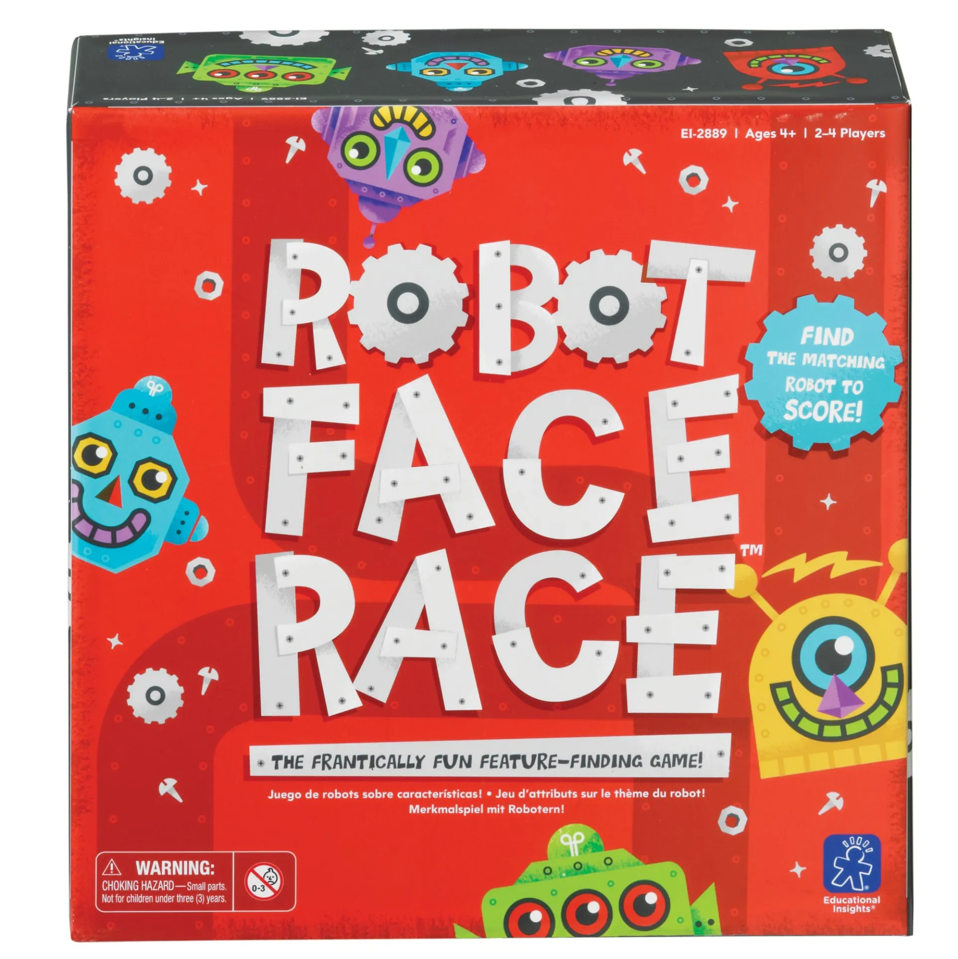 Robot Face Race Game: Color Matching Family Board Game