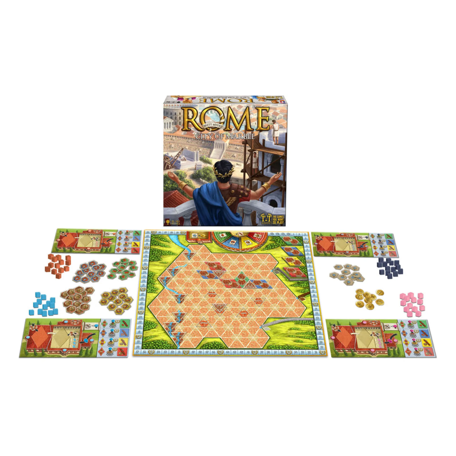 Rome: City of Marble Strategy Board Game for 2-4 Players