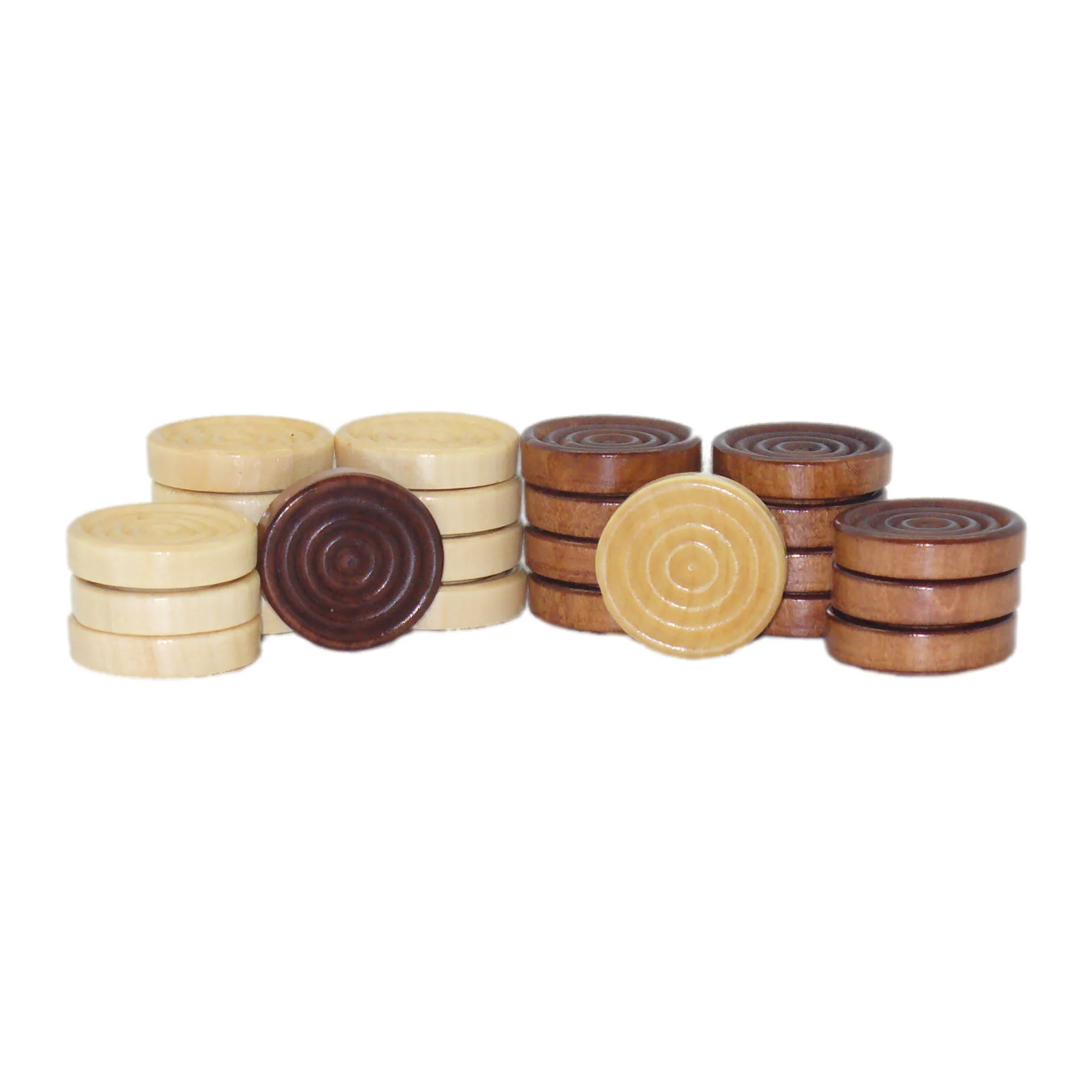 Royal Rumble 24-Set Stackable Wood Grooved Checkers, 1.5 Inch