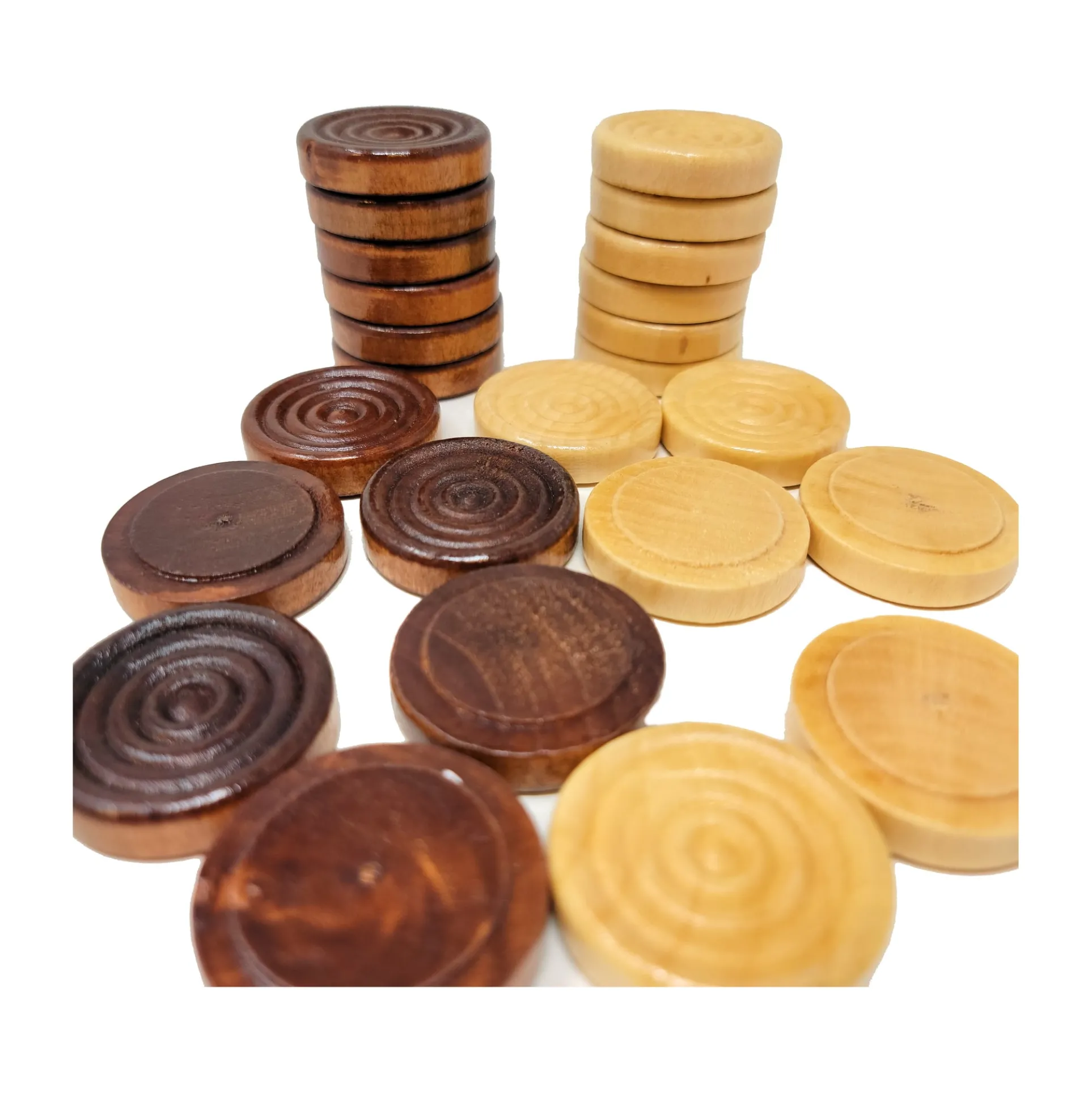 Royal Rumble 24-Set Stackable Wood Grooved Checkers, 1.5 Inch