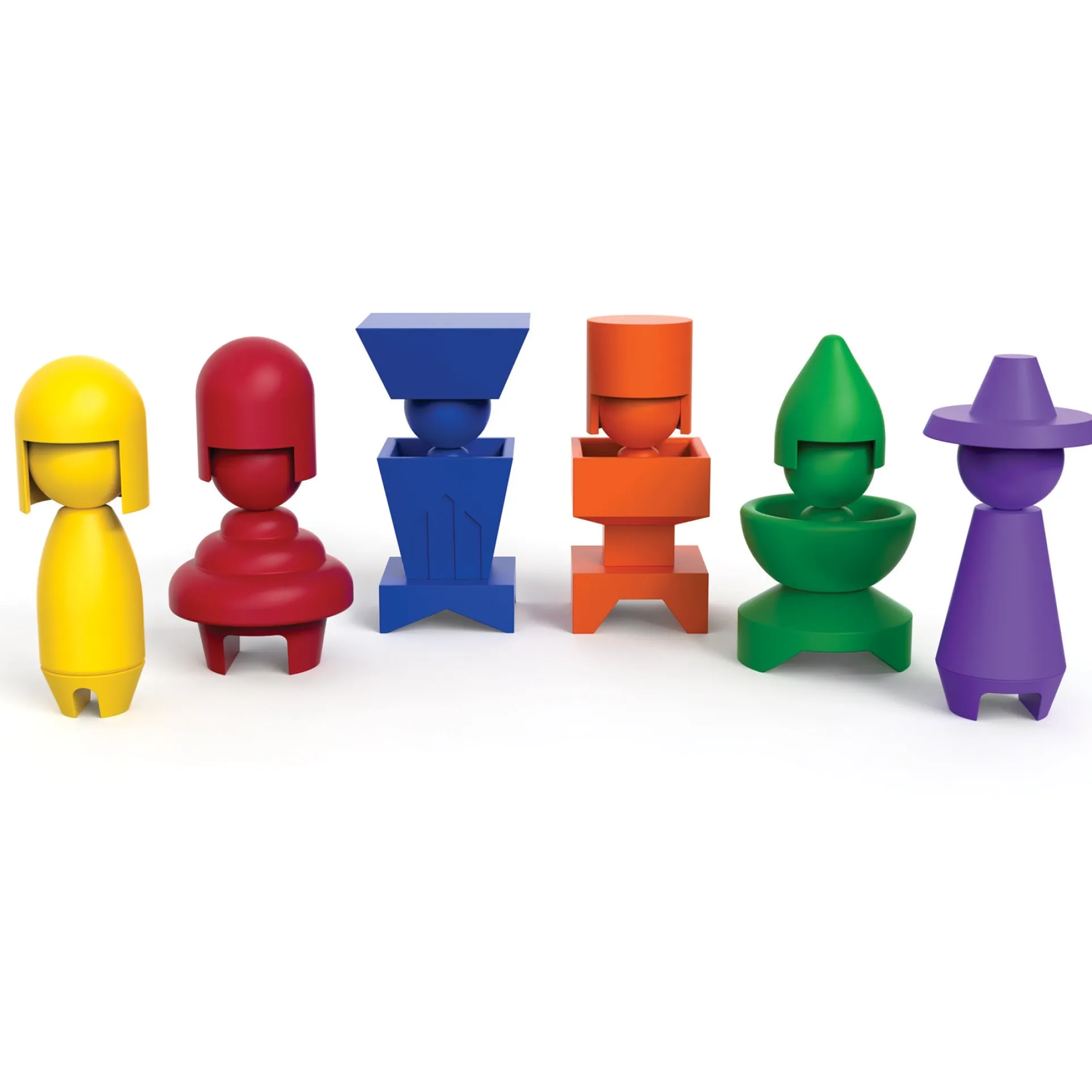 Roylco GEMO Stackable Emotion Dolls - Set of 6