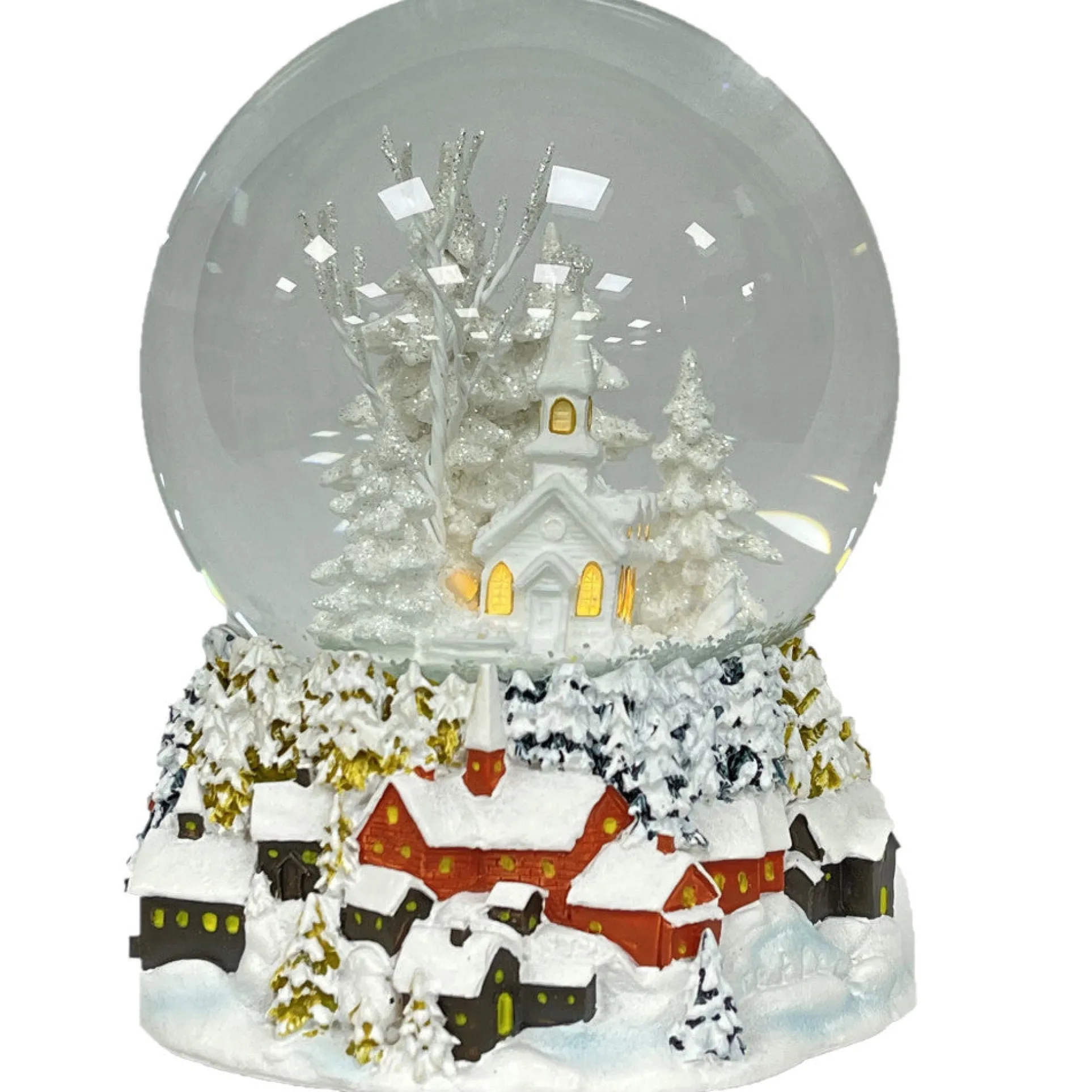 Ashfield & Harkness Winterland Church Snow Globe with Musical Feature