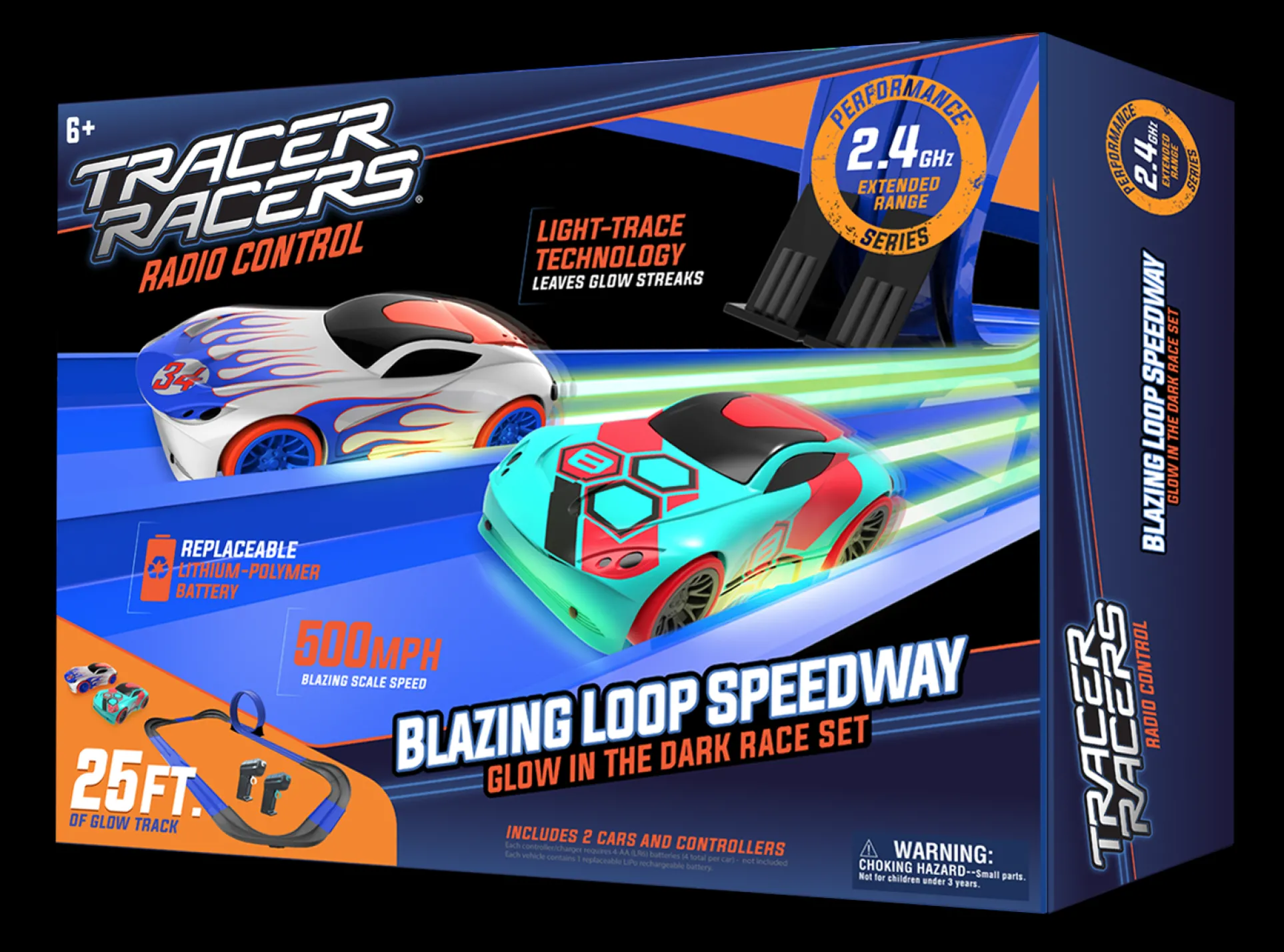 Tracer Racers Blazing Loop Speedway Dual Lane RC Set