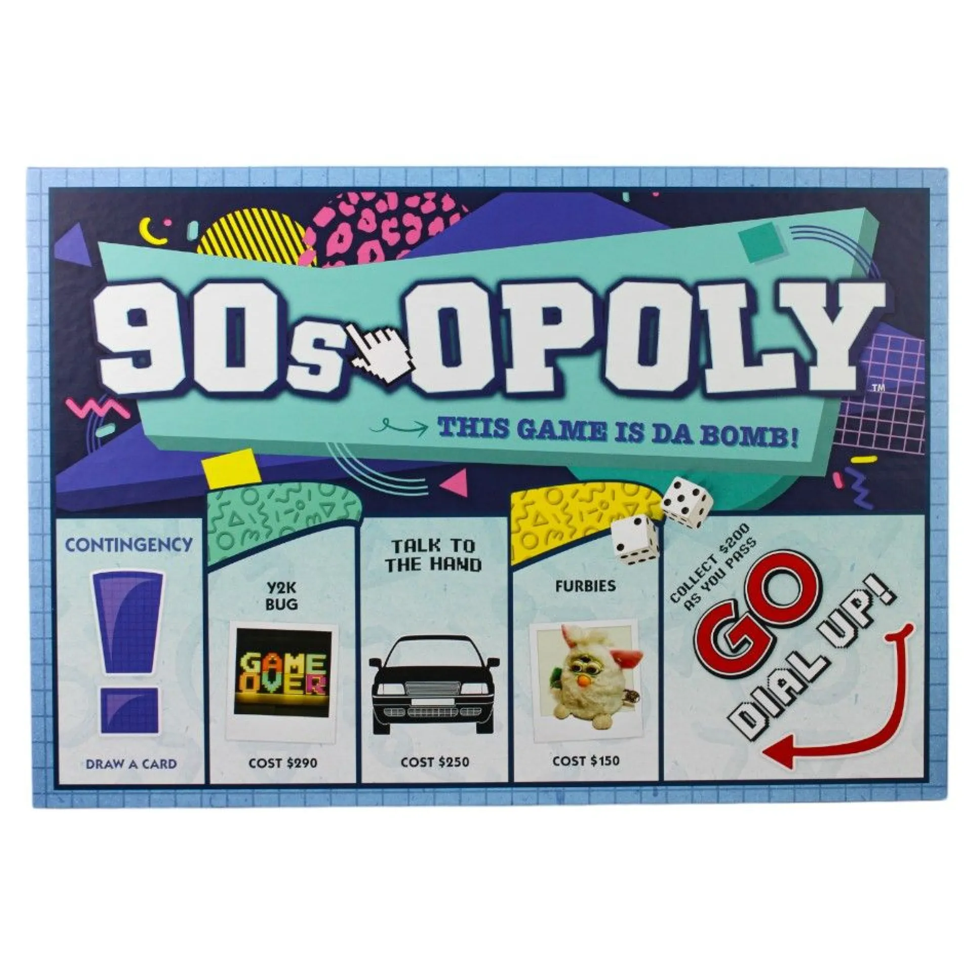 90s Opoly Board Game - Nostalgic Monopoly Twist with Iconic 90s Vibes
