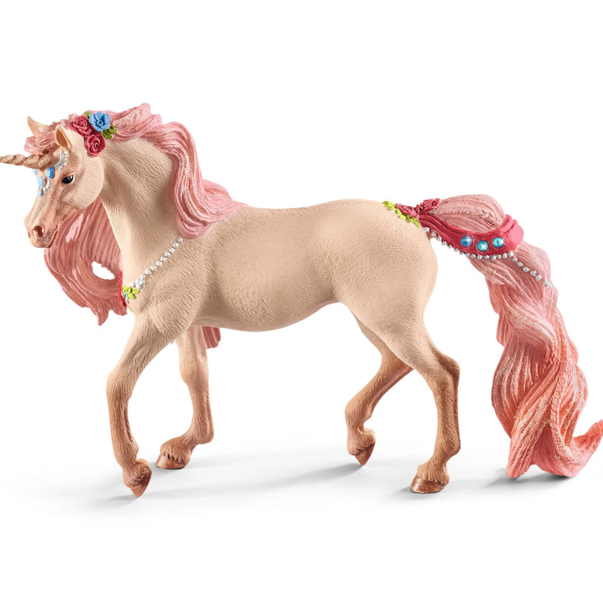 Schleich Bayala 7.1 inch Decorated Unicorn Mare - Magical Figurine