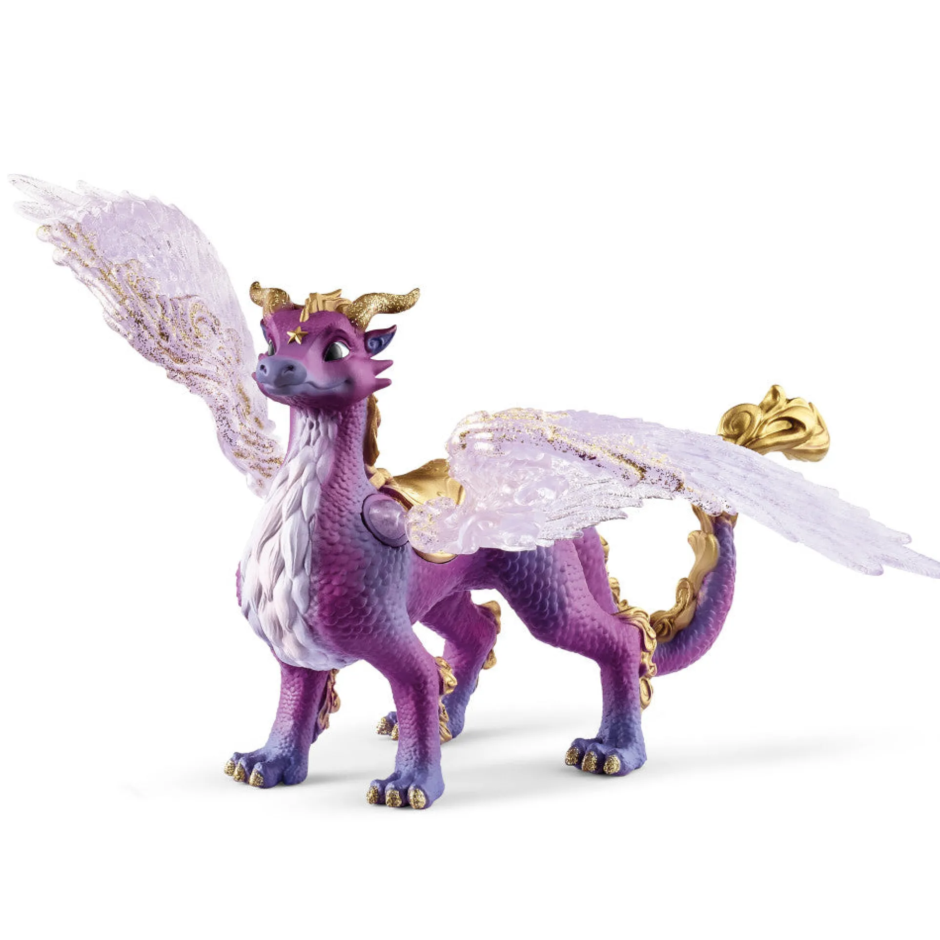 Schleich Bayala 7.09" Night Sky Dragon Figurine - Purple & Gold
