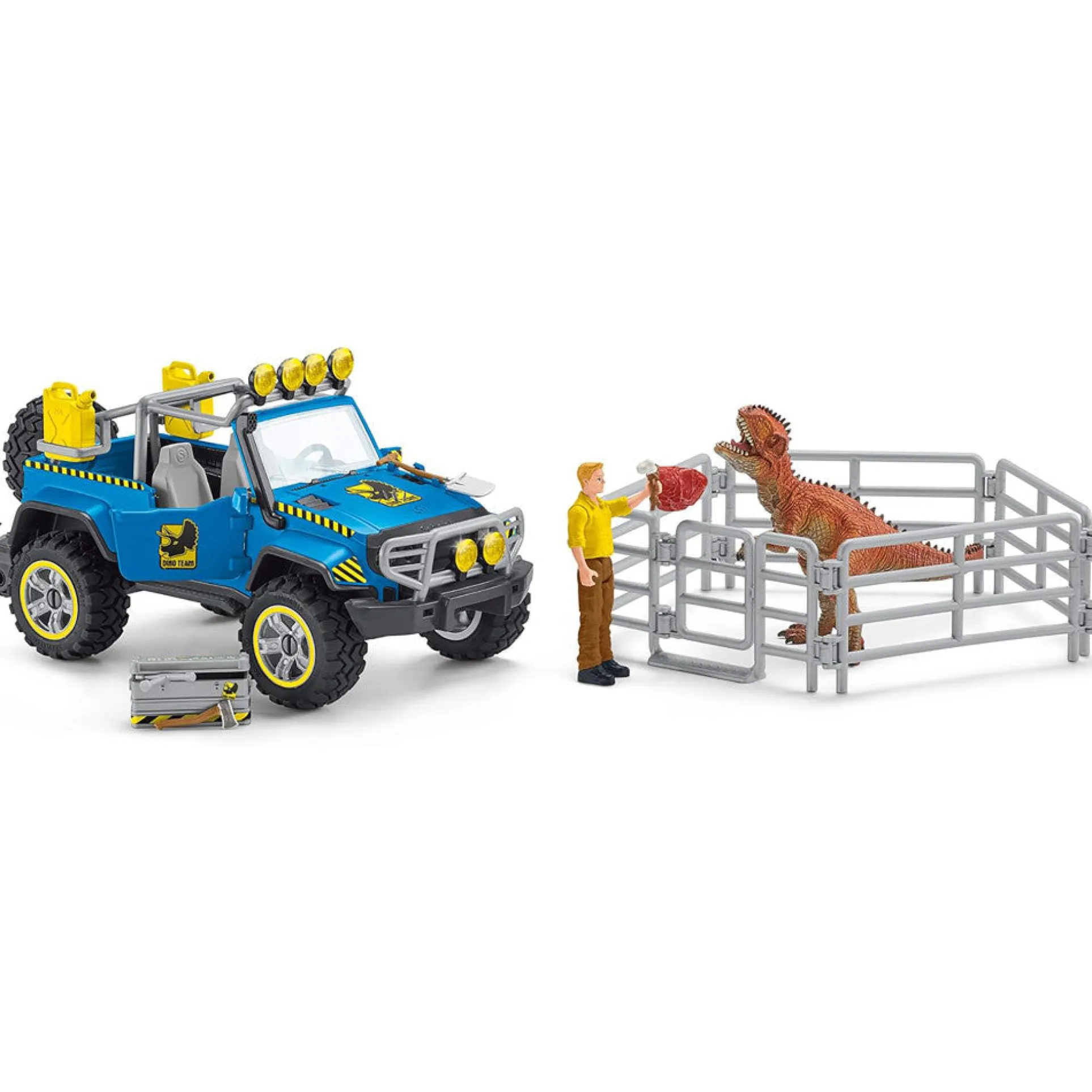 Schleich Dinosaurs Off-Road Vehicle with Dino Outpost - 14 pc Playset