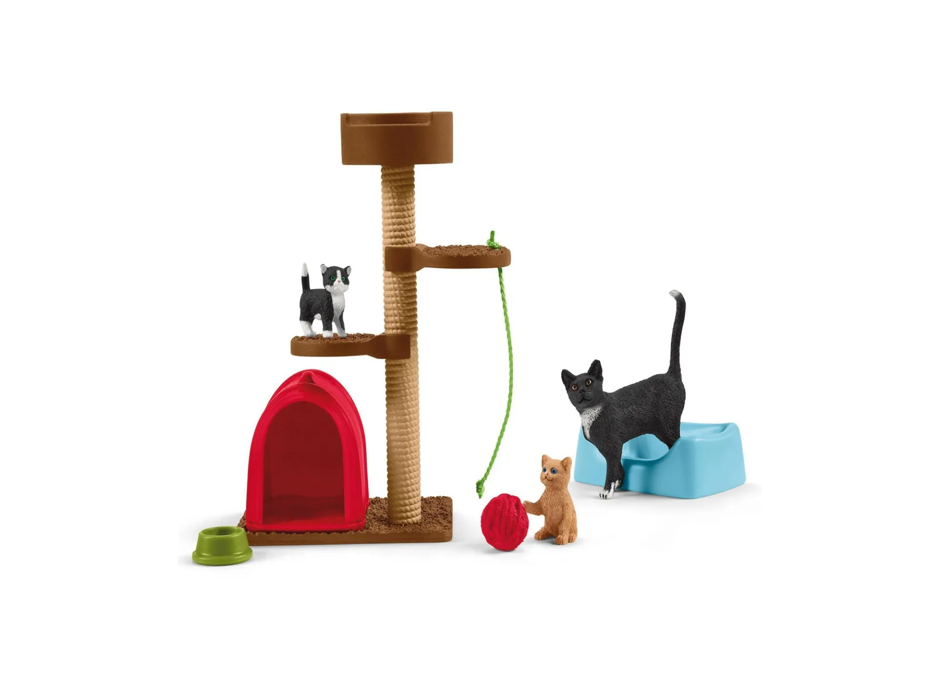 Schleich Farm World Playtime for Cute Cats Animal Figure Playset