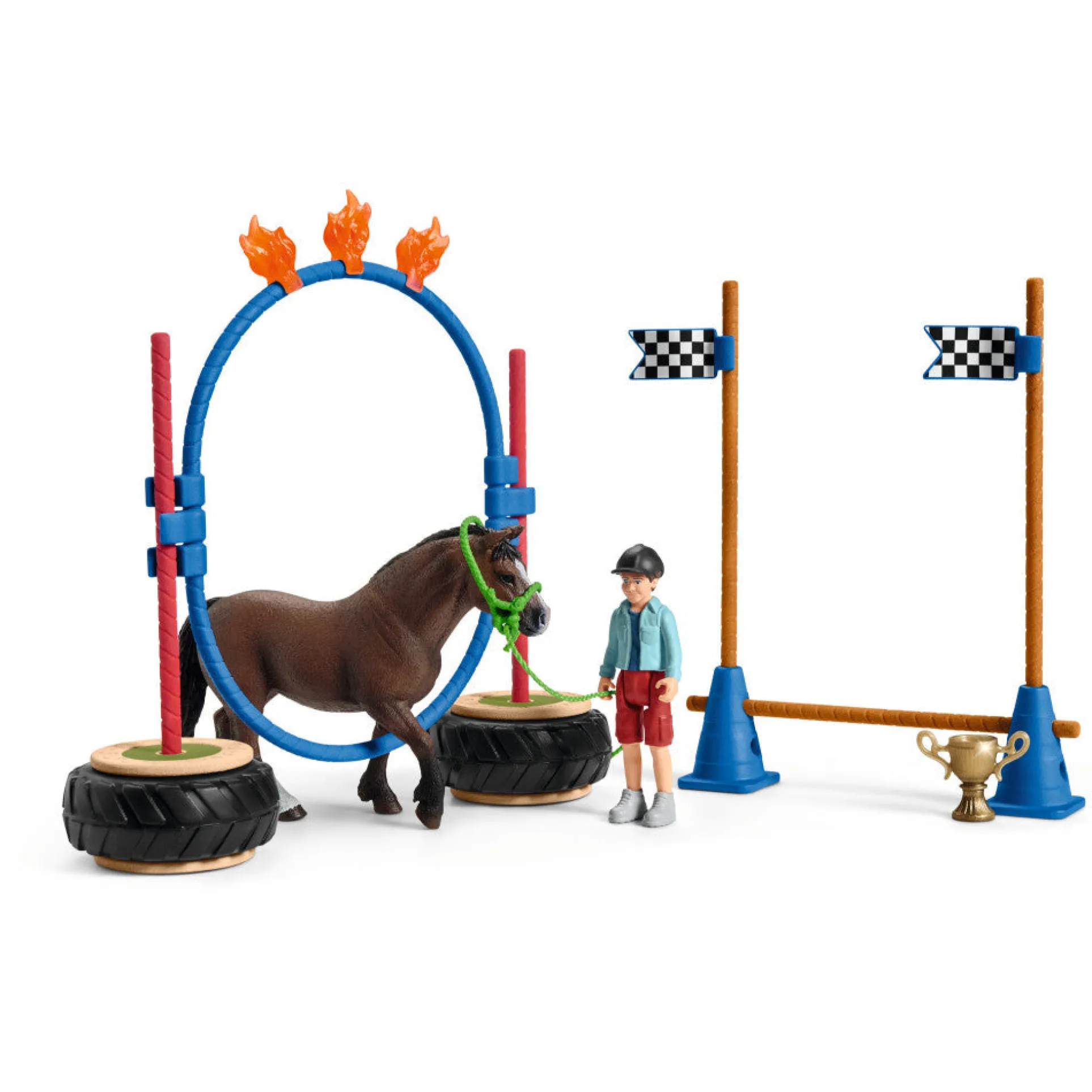 Schleich Farm World Pony Agility Race - 22 Piece Playset