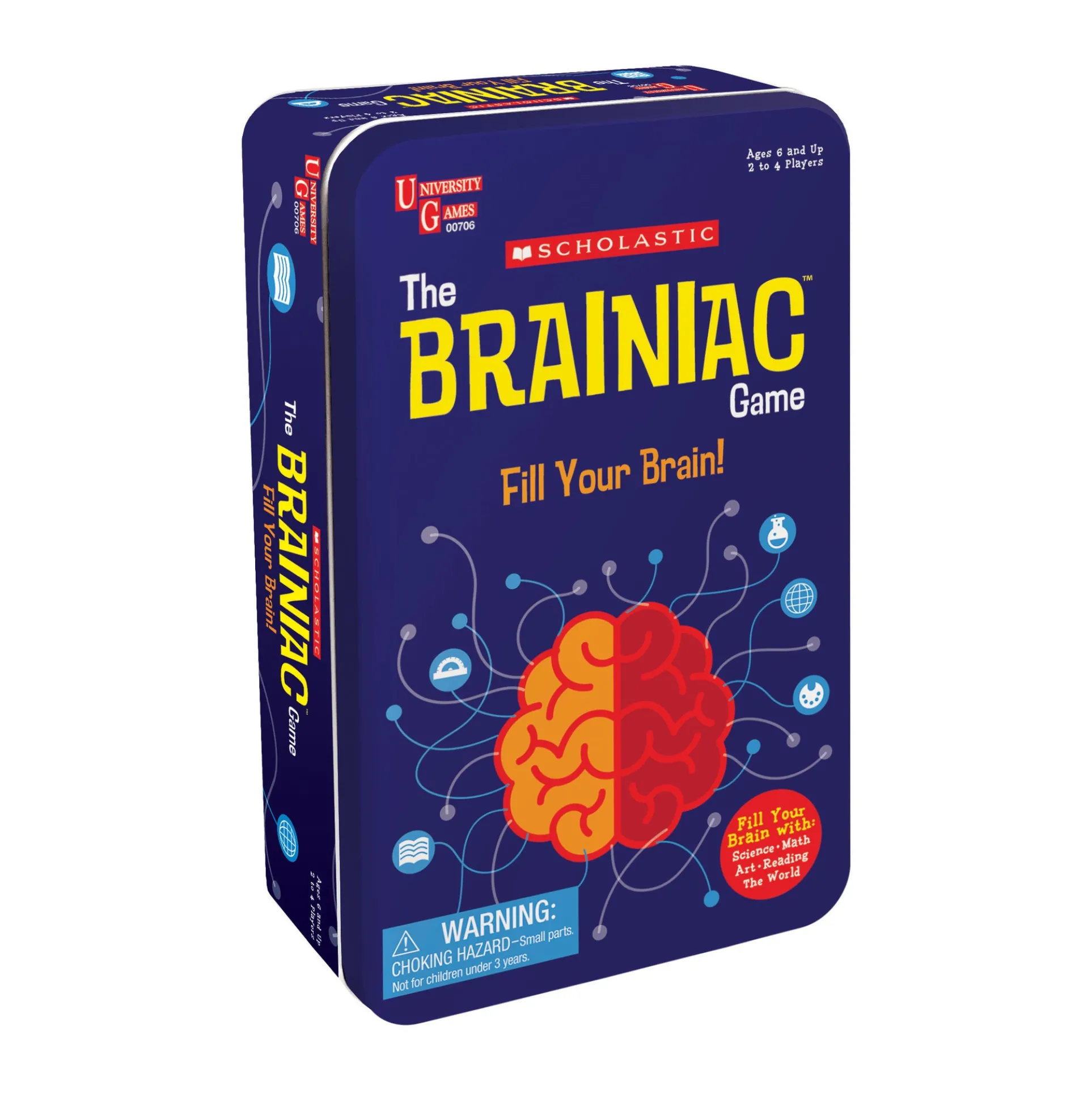 Scholastic Brainiac Game Tin - Interactive Trivia Challenge