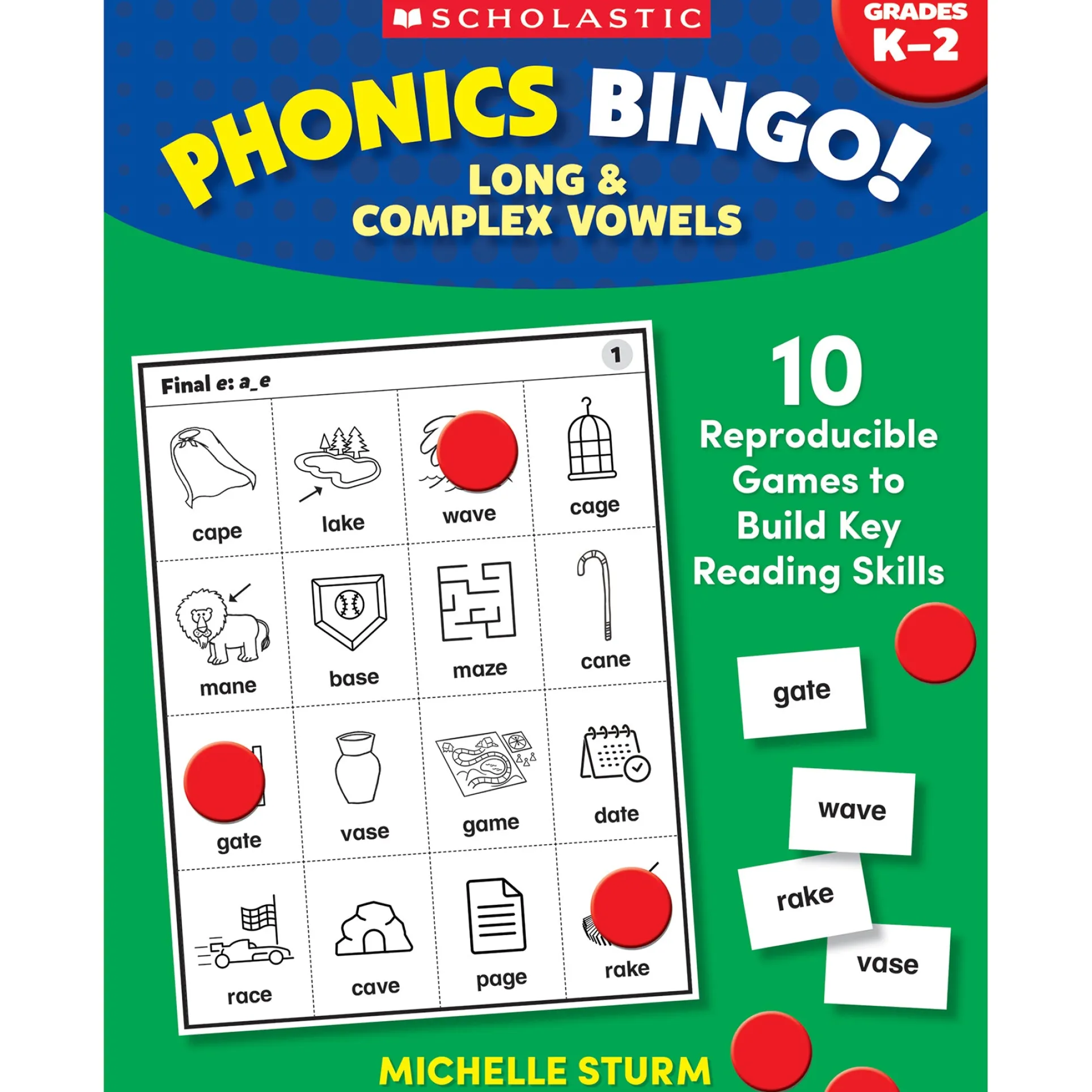 Scholastic Phonics Bingo for Kids - Long & Complex Vowels