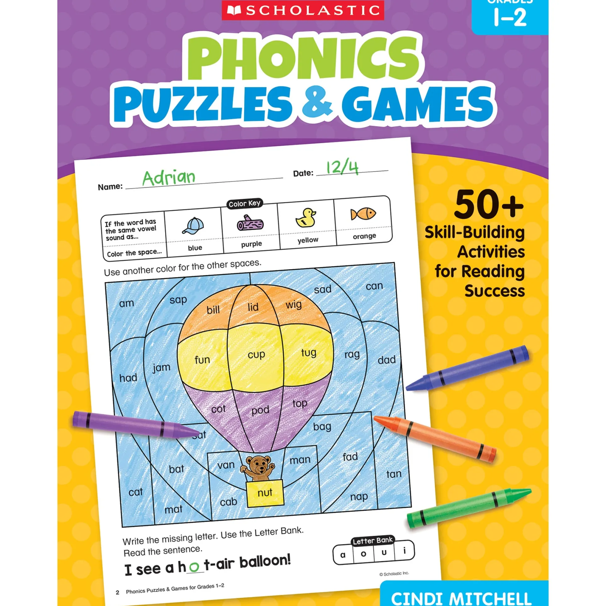 Scholastic Phonics Puzzles & Games - Activity Book Grades 1-2