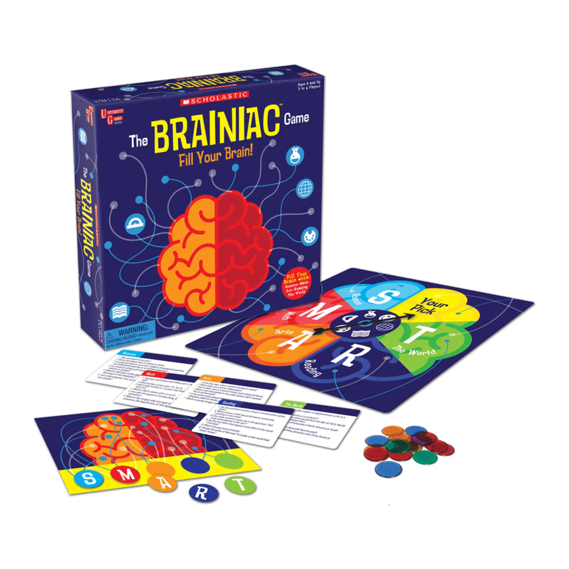 Scholastic The Brainiac Game - Educational Trivia Board Game