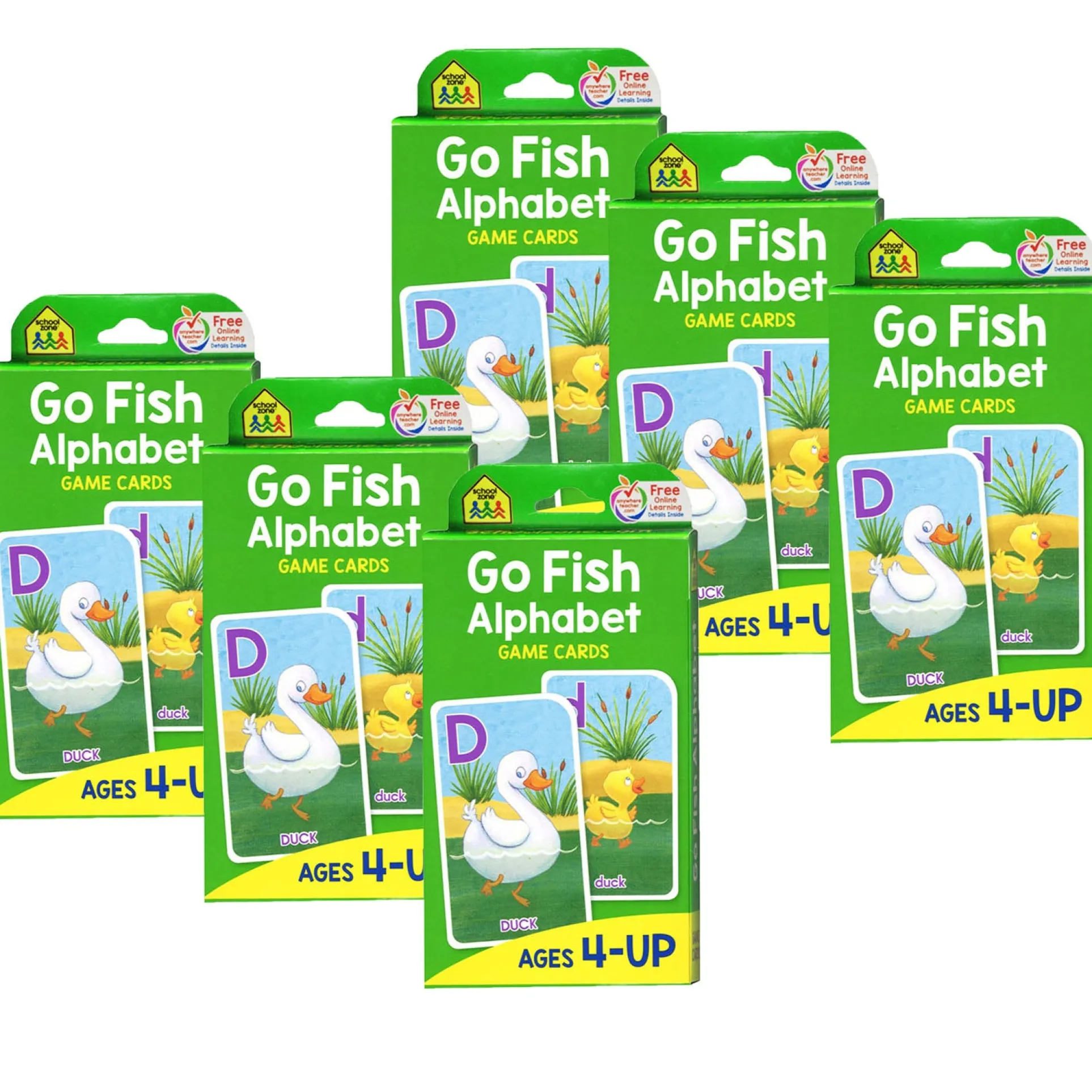 School Zone Publishing Go Fish Alphabet Game Cards - Animal Pairs Edition