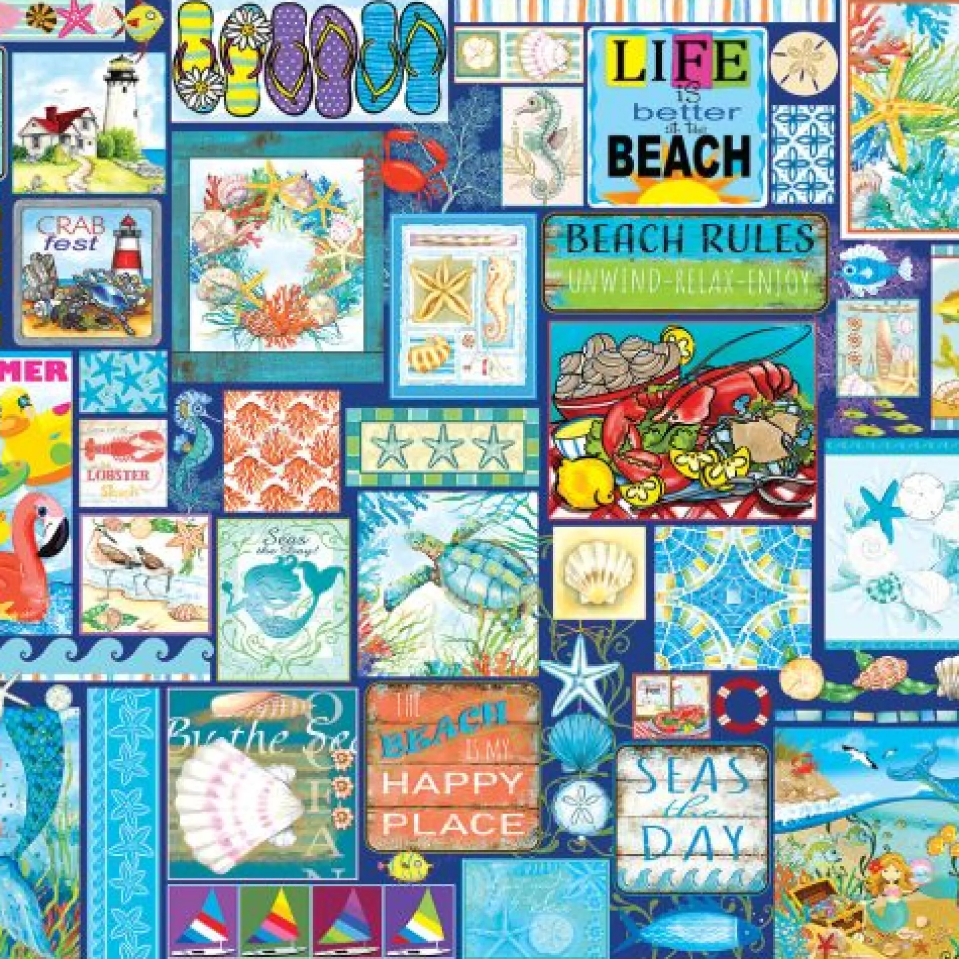 Seas The Day Beach Themed Jigsaw Puzzle - 1000 pc