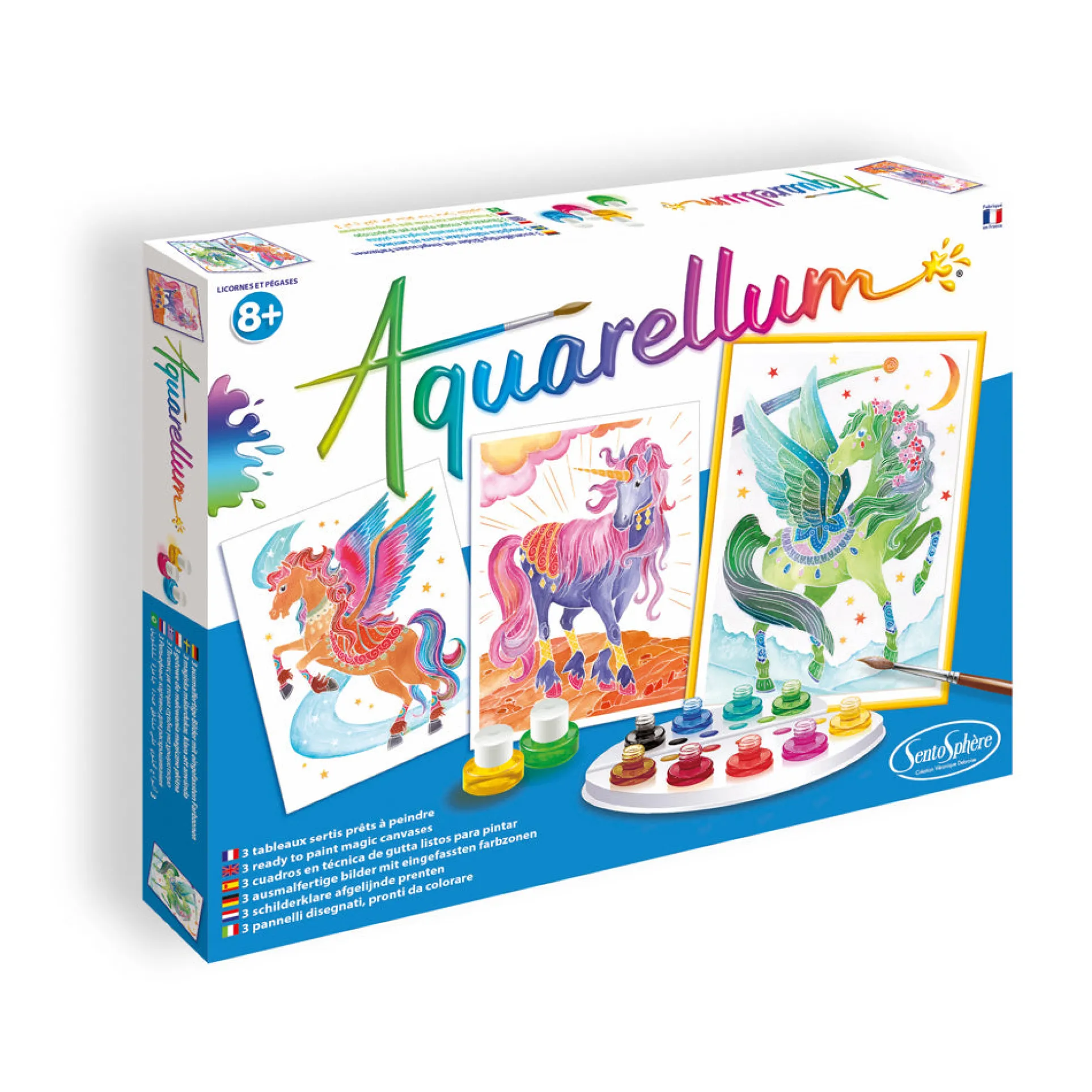 SentoSphere Aquarellum Unicorns & Pegasus Watercolor Art Set