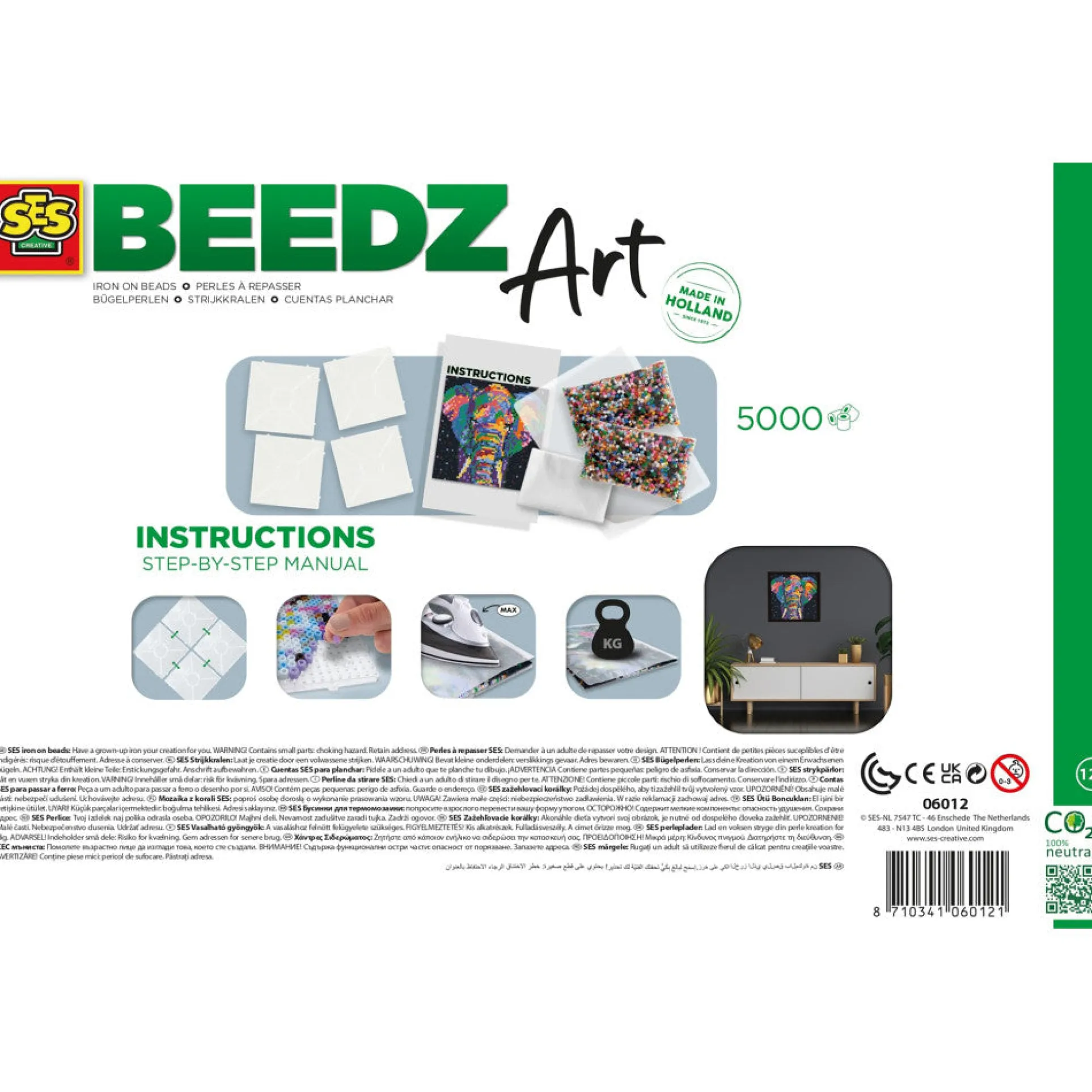 SES Creative Beedz Art - Elephant Fantasy Iron-On Beads Set