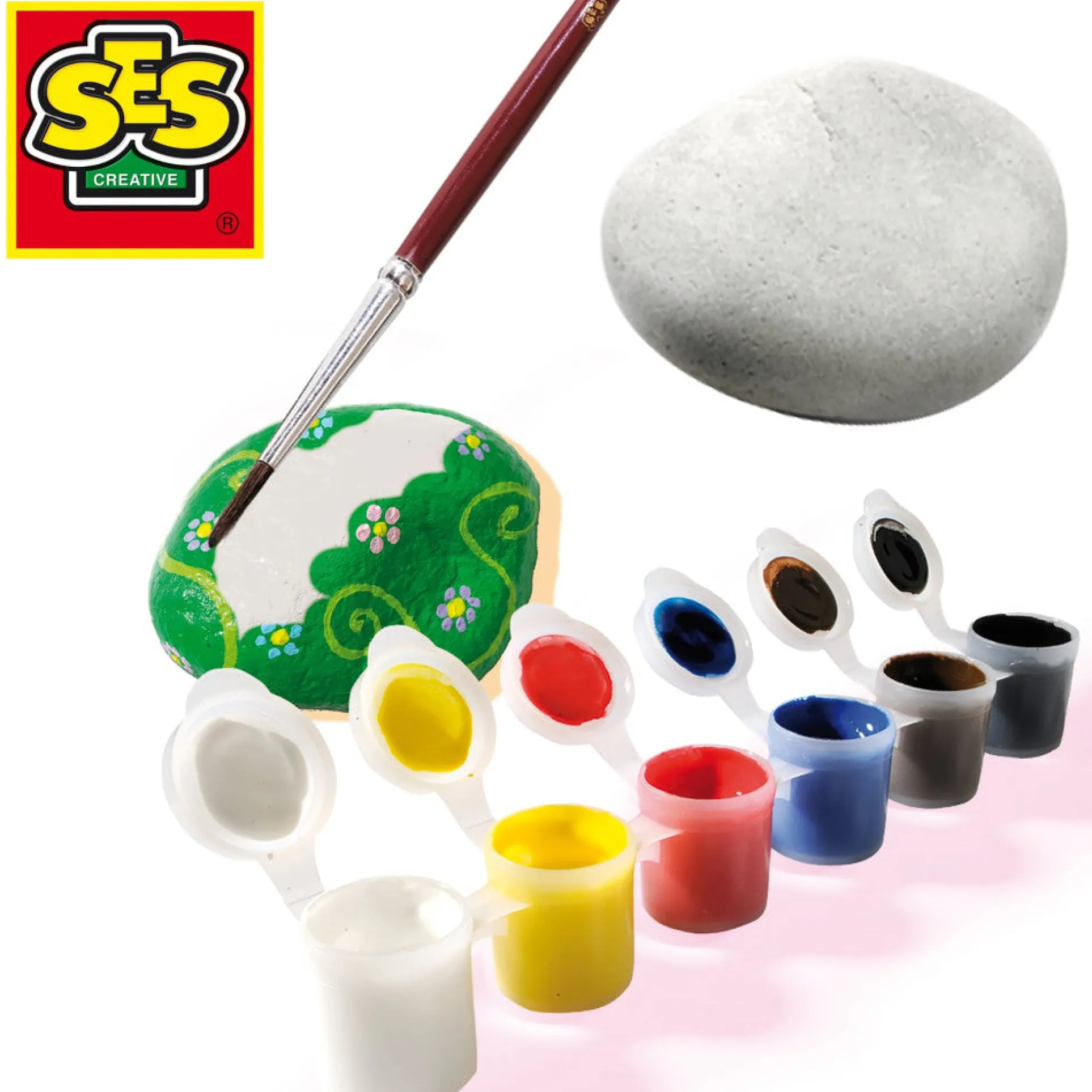 SES Creative Rock Art Painting Stones Kit - DIY Crafts Set for Kids