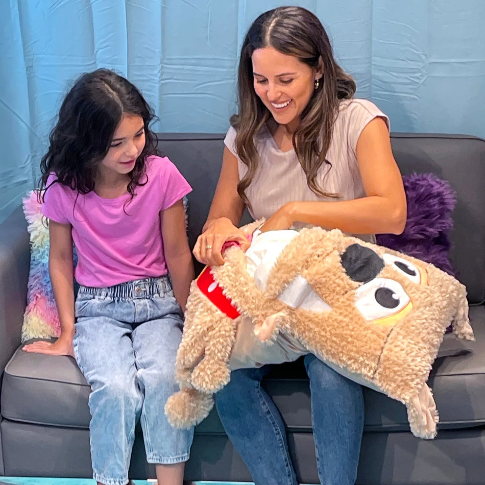 Shamzees Huggable Dog Brown Plush Pillow Cover - Soft Animal Character