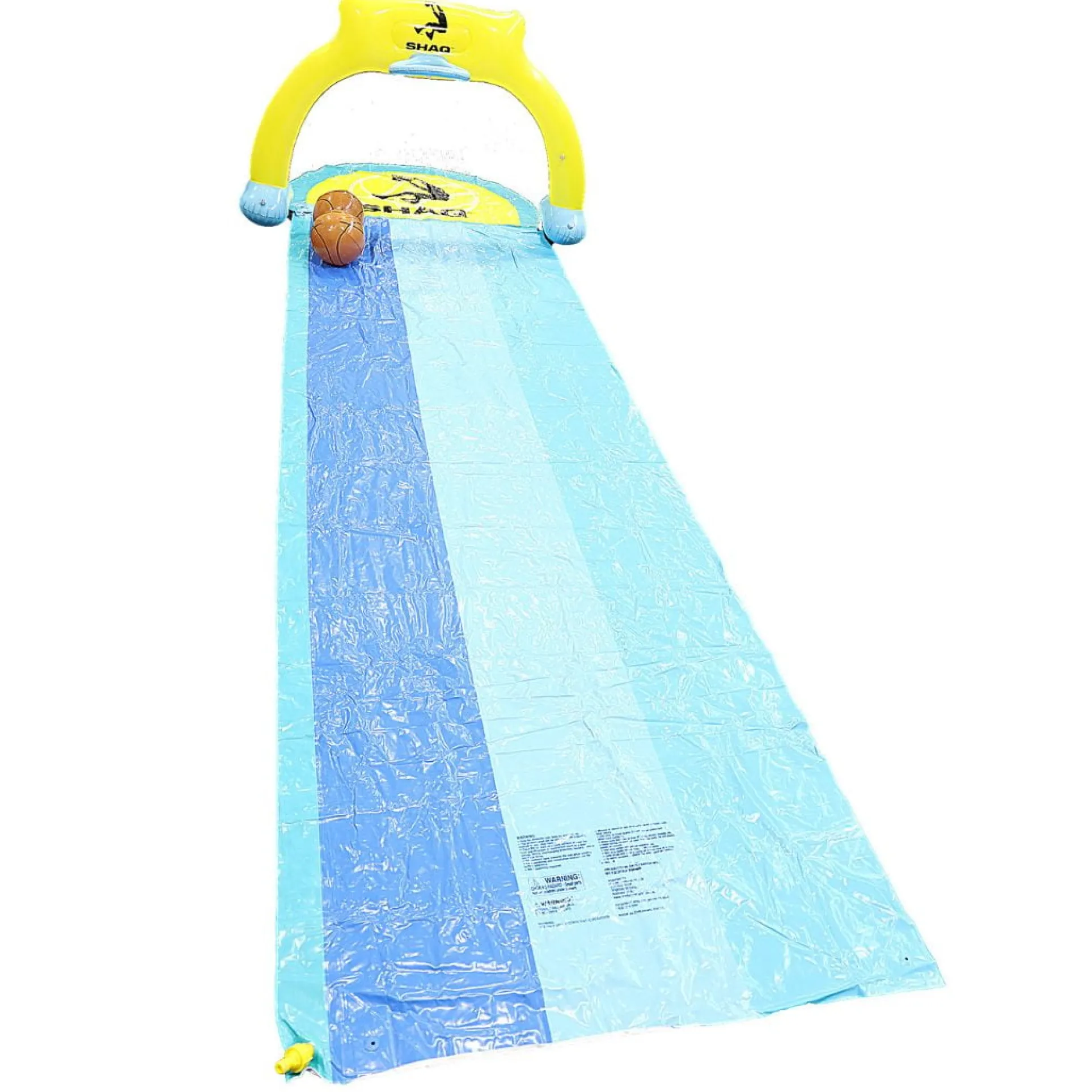 SHAQ Triple Water Slide with Splash Pool & Inflatable Boards