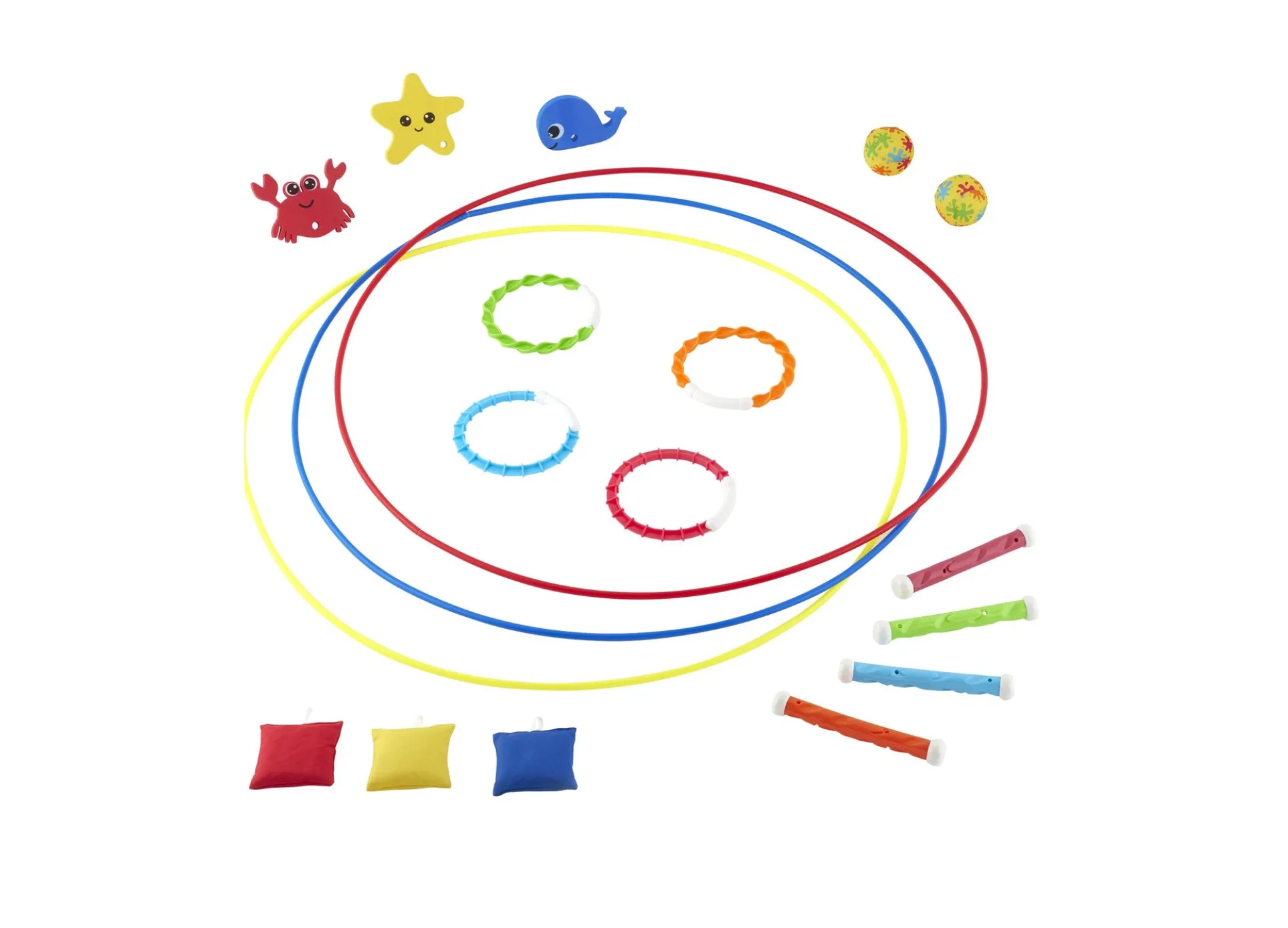 Sizzlin Cool Deluxe 19-Piece Pool Diving Toy Set