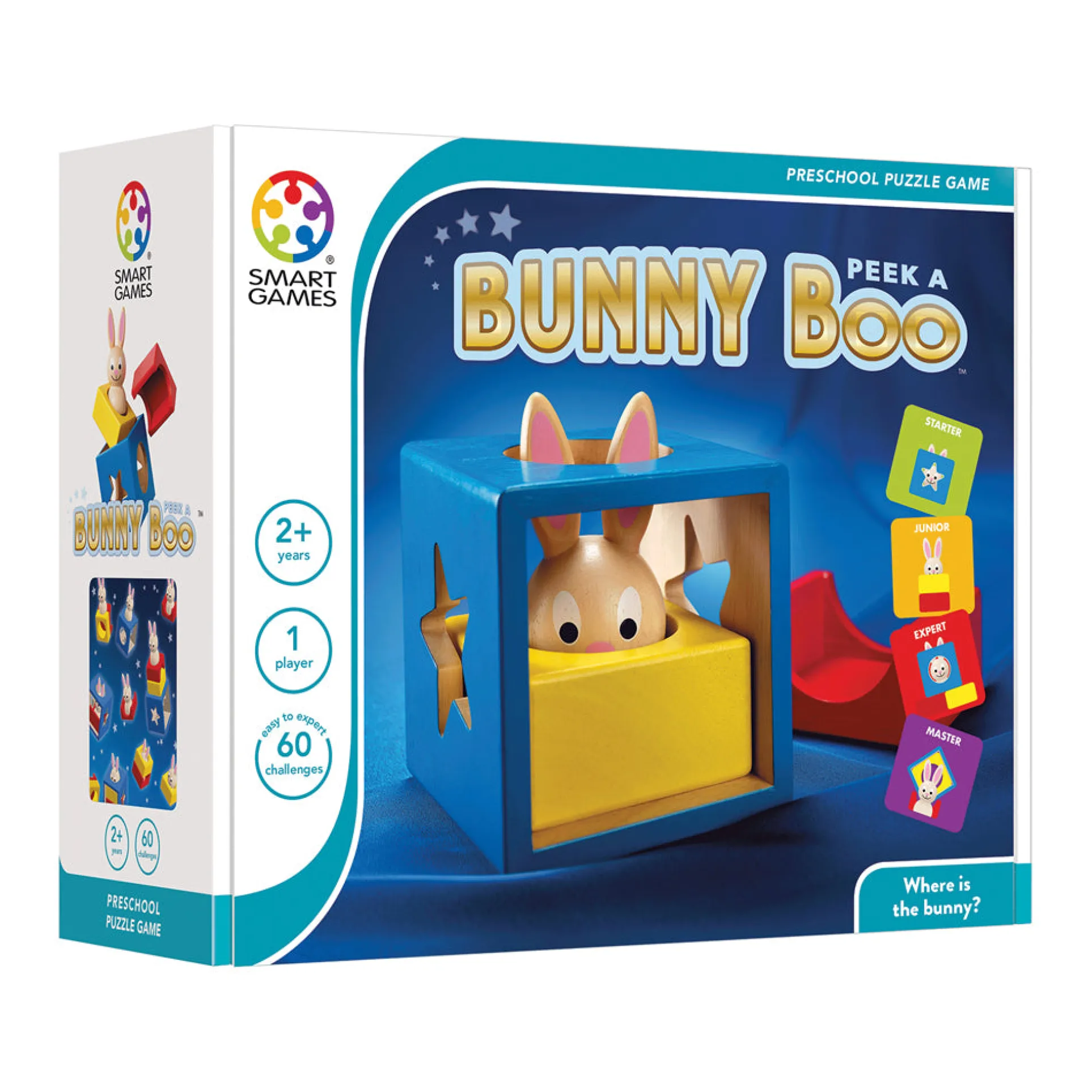 SmartGames Bunny Peek A Boo Wooden 3D Puzzle - 60 Challenges