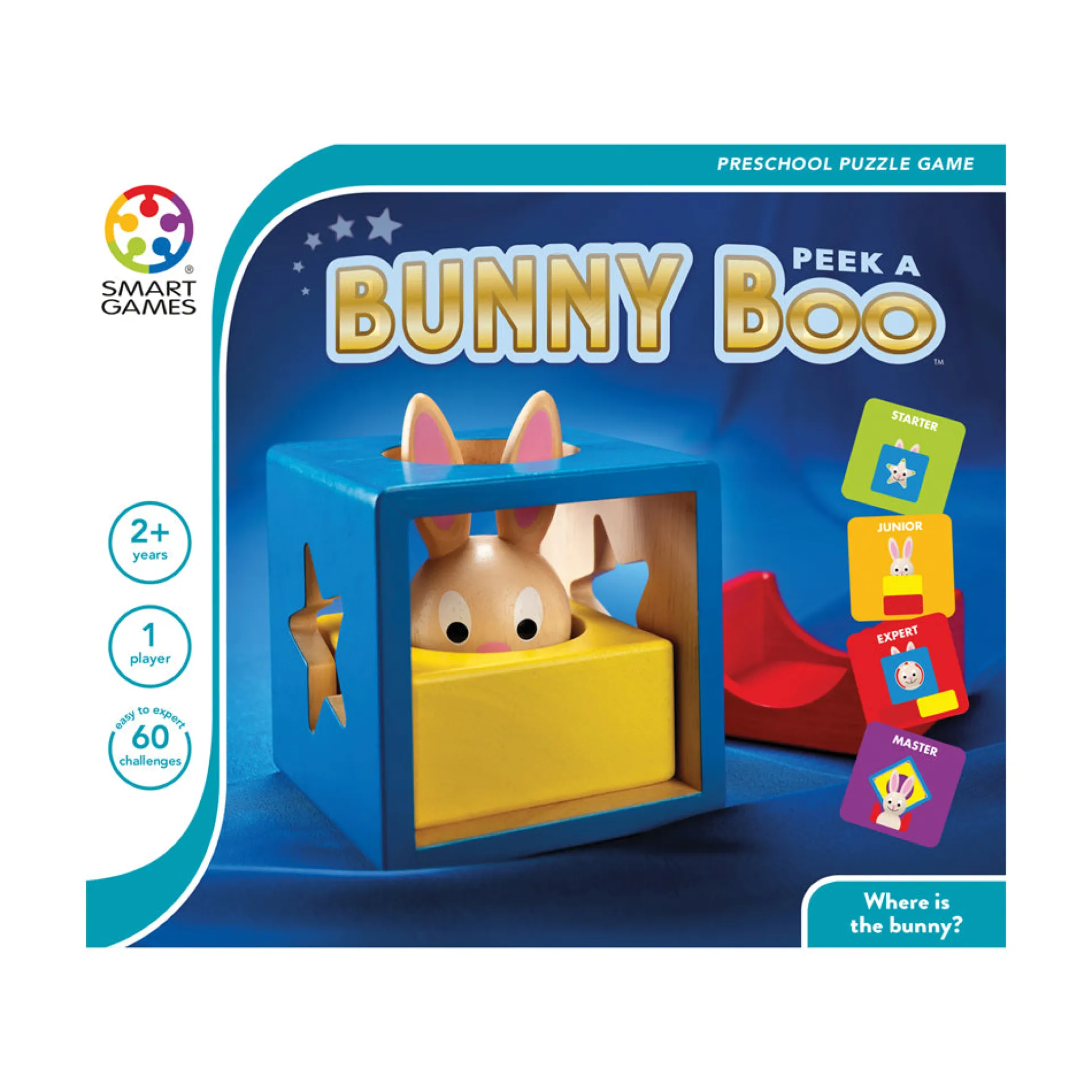 SmartGames Bunny Peek A Boo Wooden 3D Puzzle - 60 Challenges