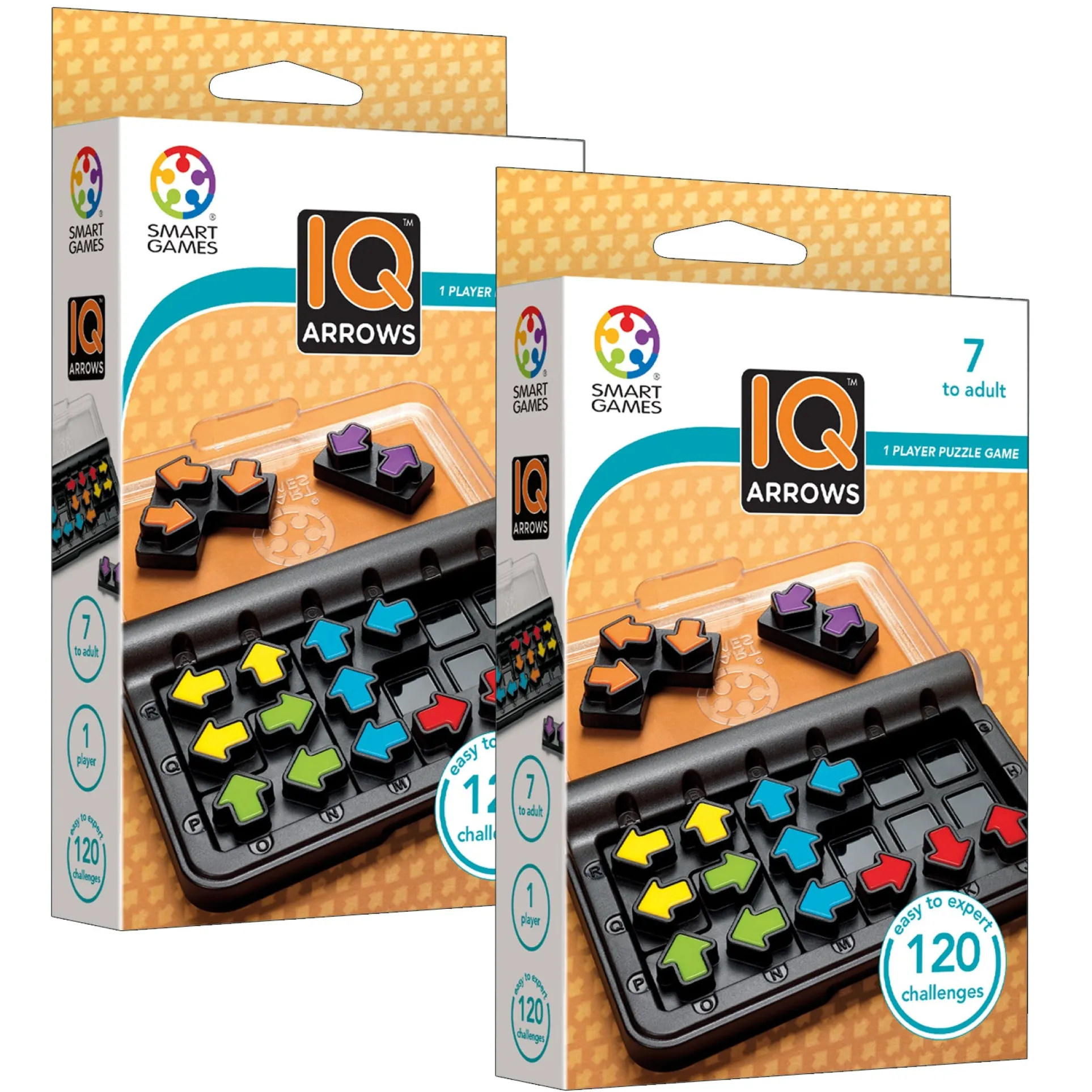 SmartGames IQ Arrows Puzzle Game - 2 Pack Travel Puzzles
