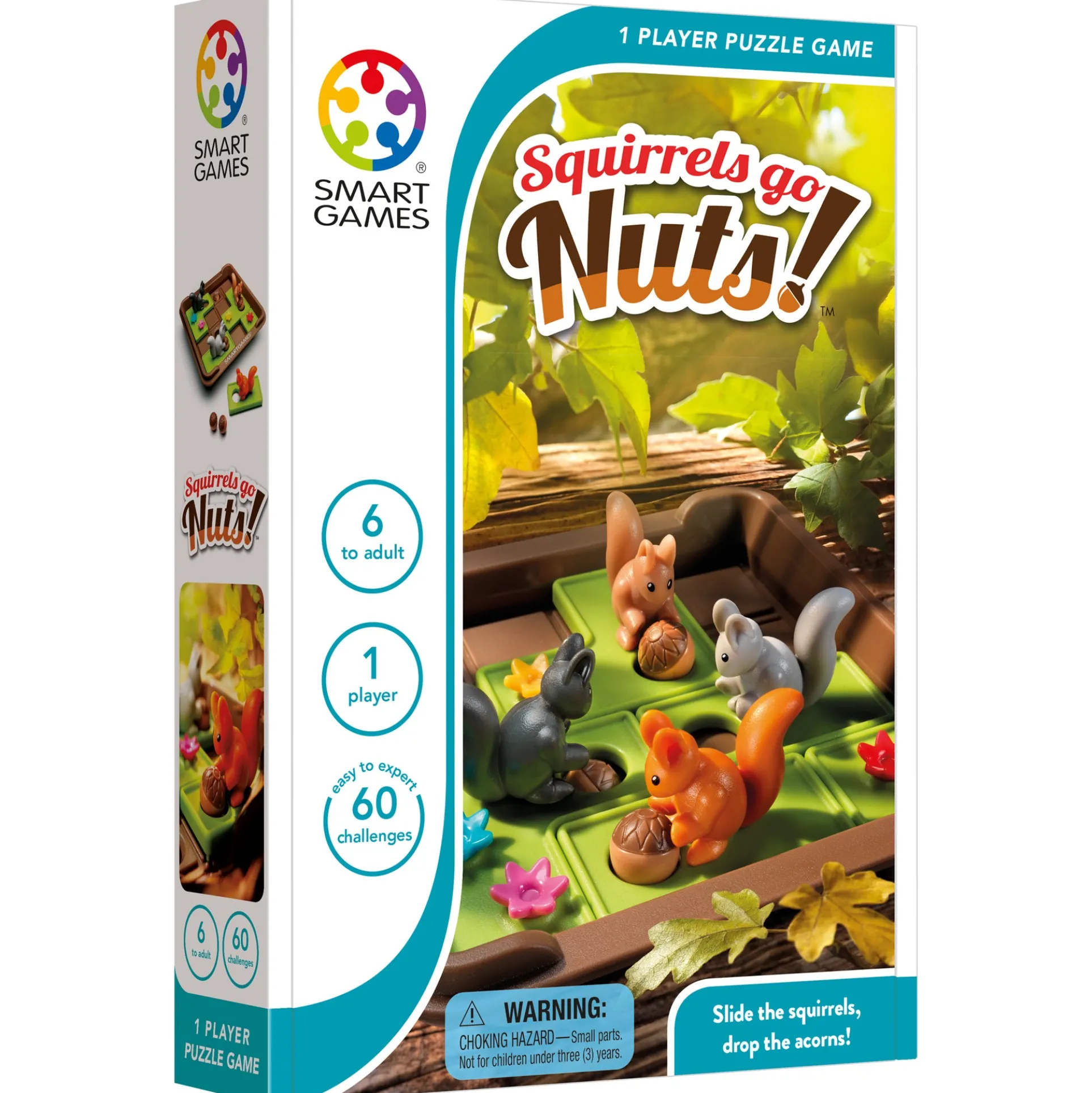 SmartGames Squirrels Go Nuts Sliding Puzzle Game