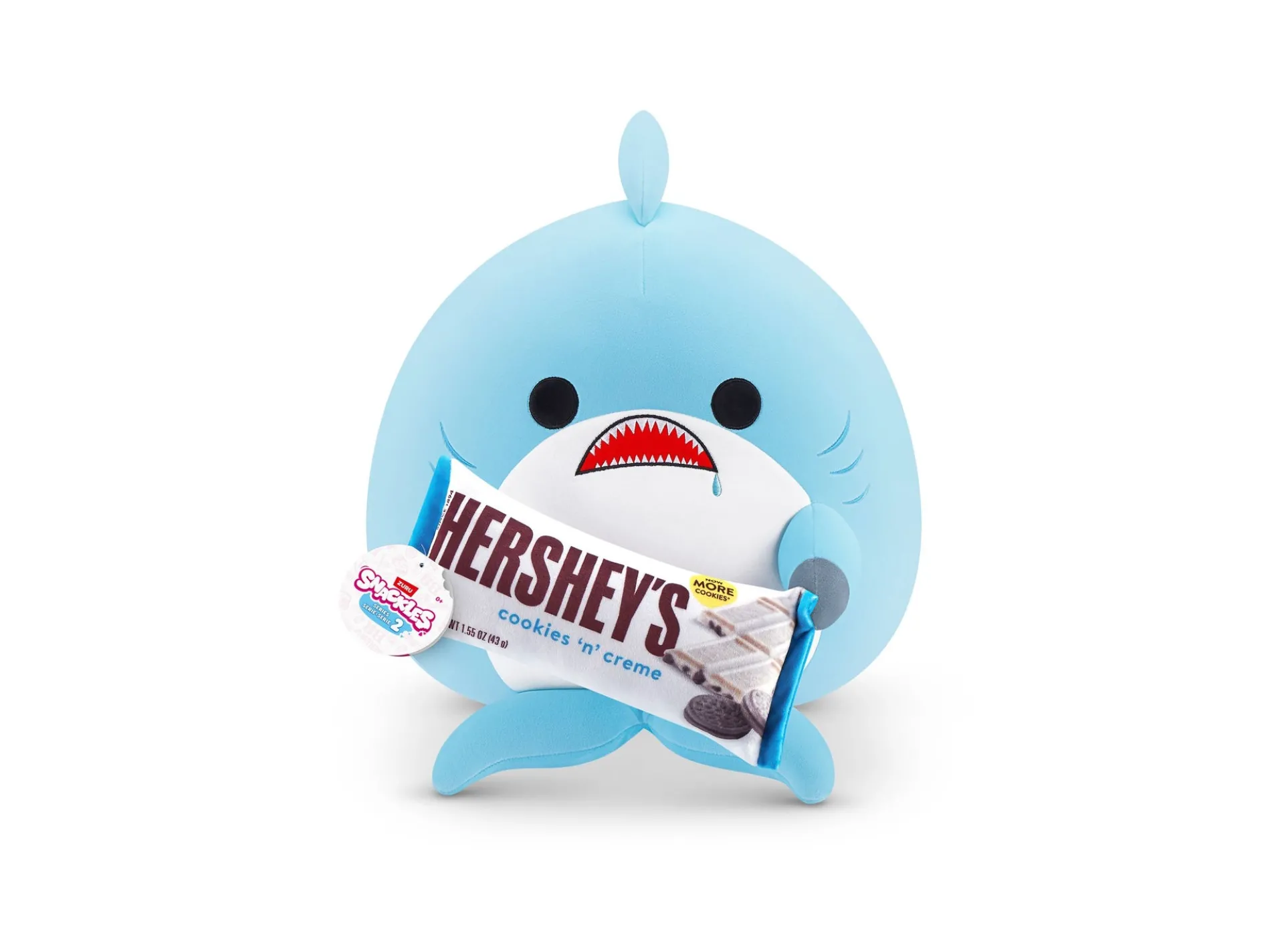 Snackles Zuru 16 inch Hershey Cookie n Cream Shark Plush Toy