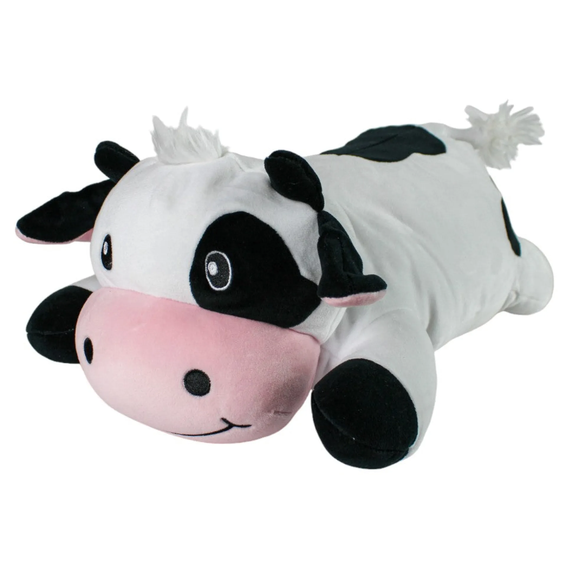 Snoozimals 20in Plush Cow - Black