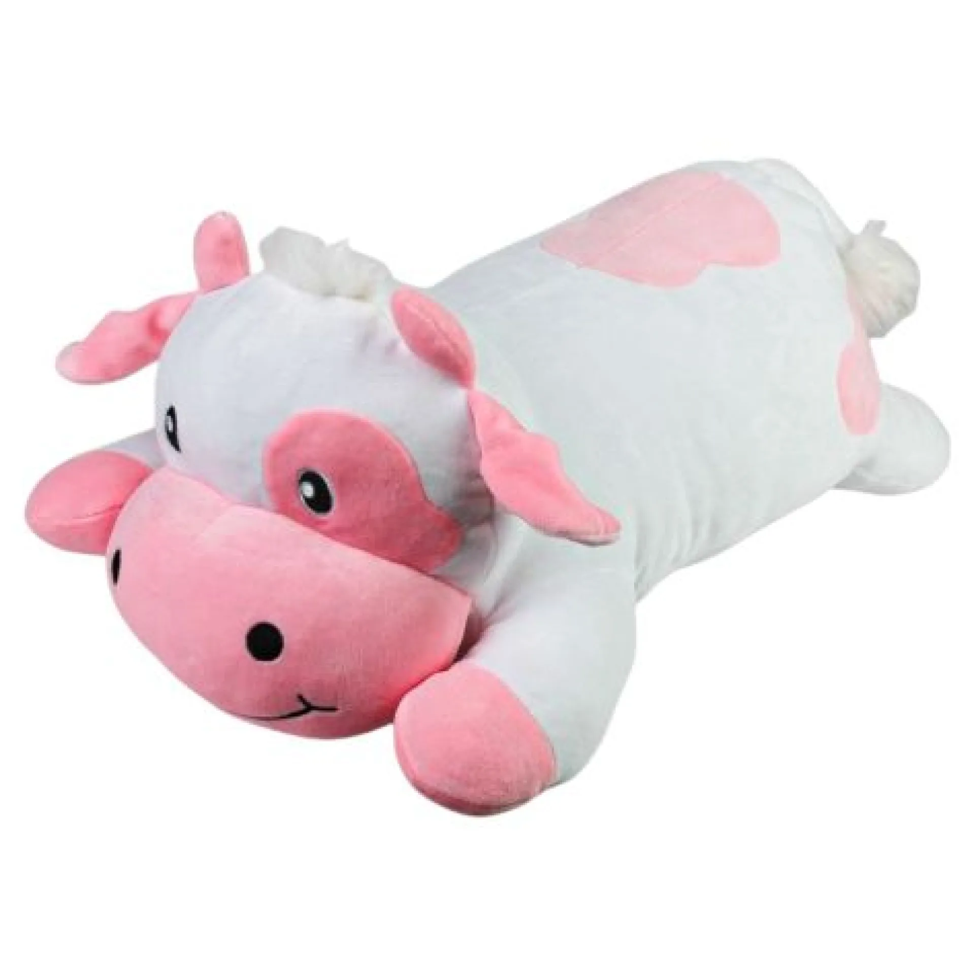 Snoozimals 20-inch Plush Pink Cow - Super Soft and Huggable